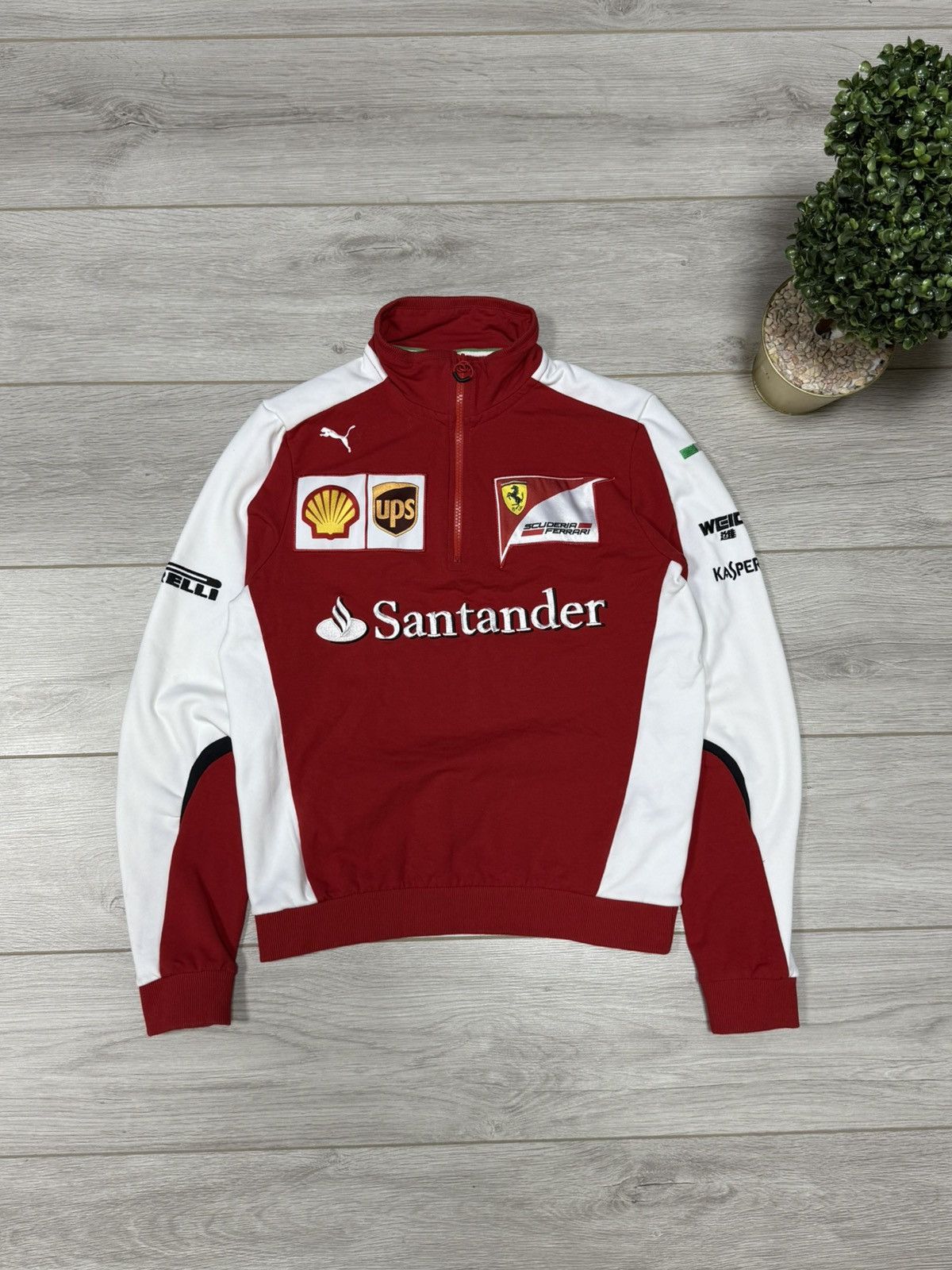 Puma Santander scuderia Ferrari 1/4 zip big logo