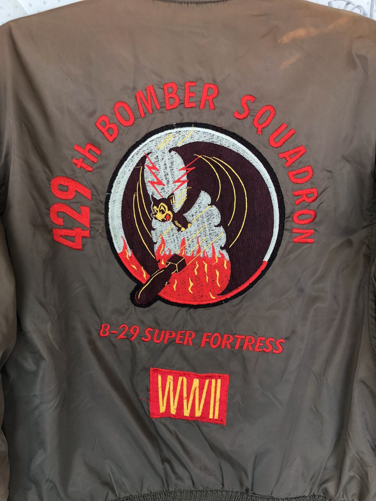Vintage Vintage ARMY Bomber Jacket Embroidery Size US L / EU 52-54 / 3 - 3 Thumbnail