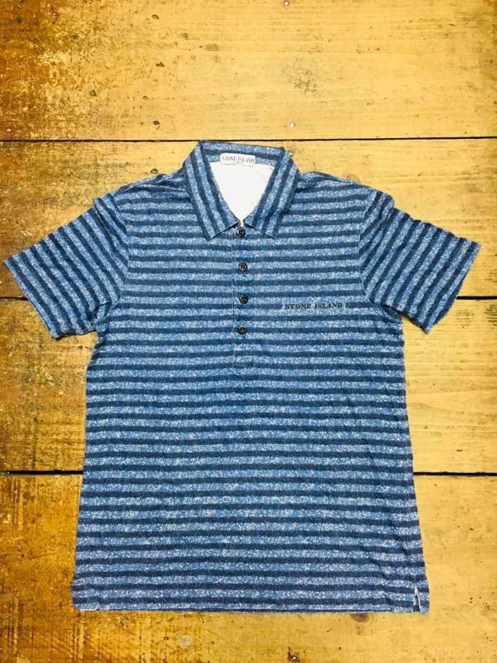 Stone Island Vintage Stone Island Striped Polo Shirt Size US M / EU 48-50 / 2 - 1 Thumbnail