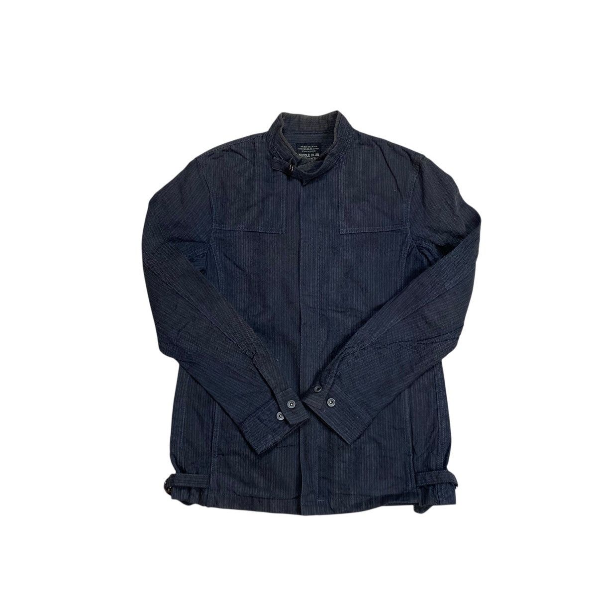 Nicole Club Nicole Club For Men Bikers Denim Stripe Two-Way Jacket Size US M / EU 48-50 / 2 - 5 Thumbnail