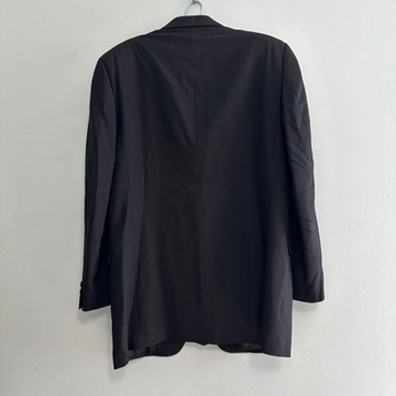 Fendi Fendi black texured 3 button wool blazer size 40L Size 40L - 3 Thumbnail