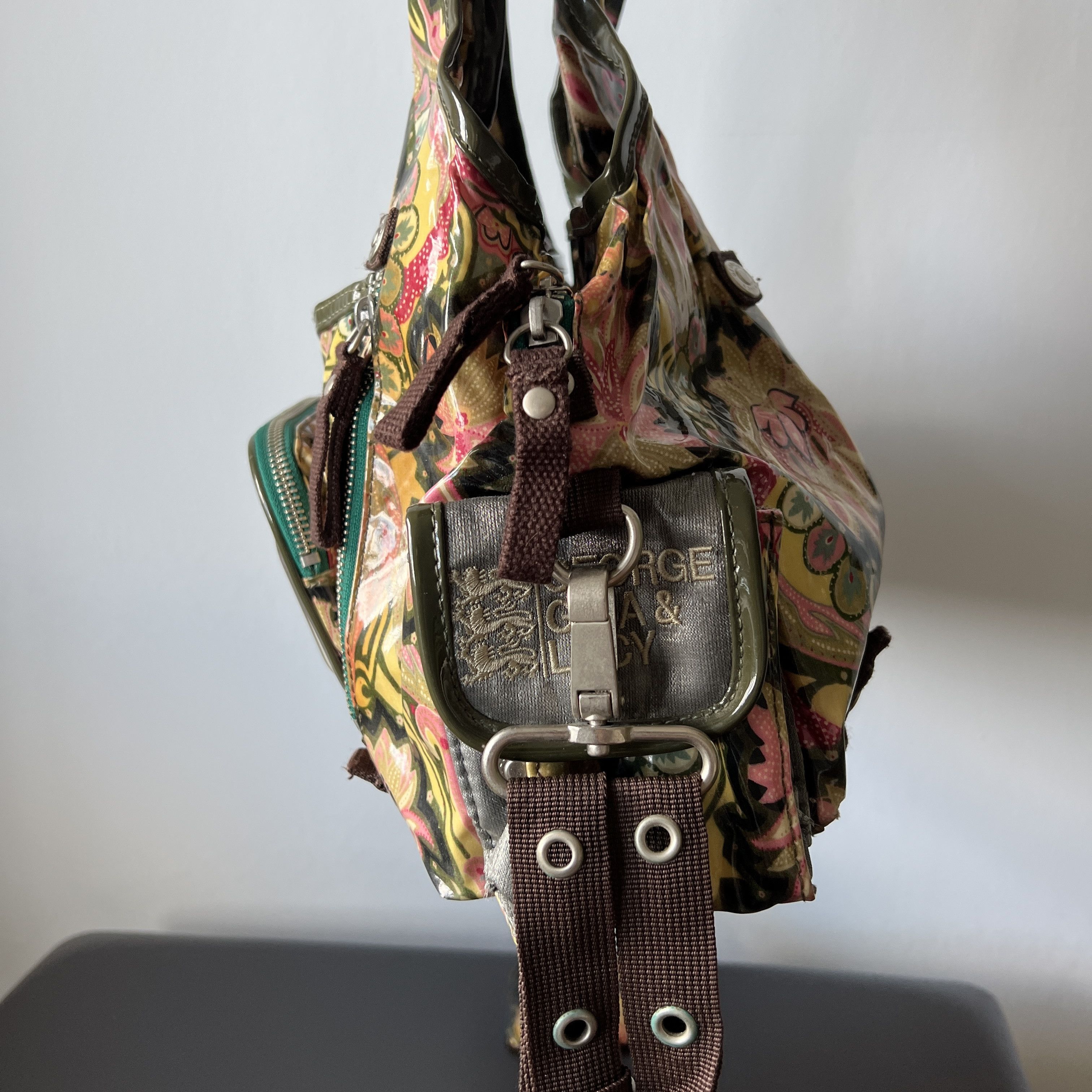 George Gina & Lucy Vintage GEORGE GINA & LUCY WAHUNA HAI Vinyl 2005 Floral Bag Size ONE SIZE - 6 Thumbnail