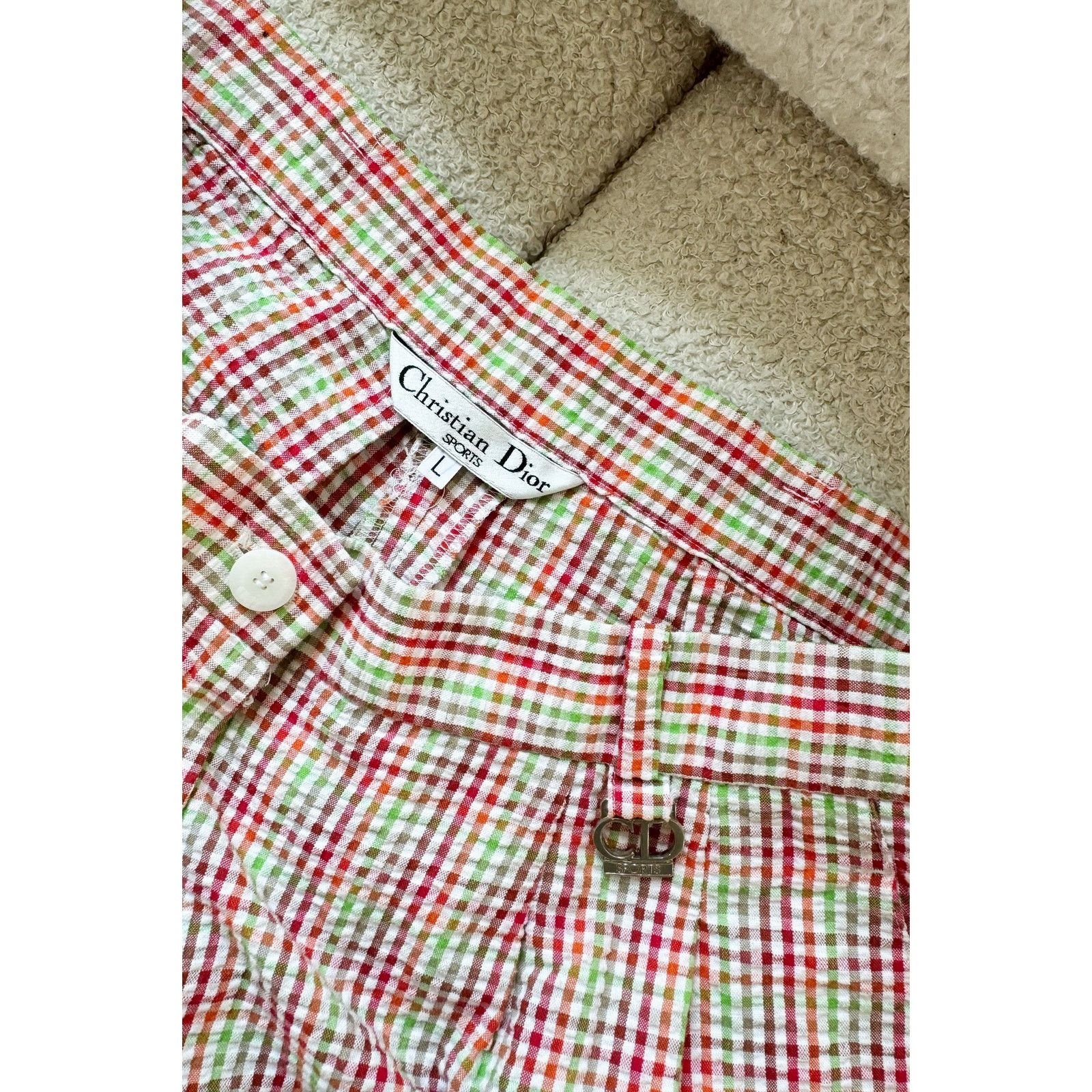 Dior Christian Dior SPORTS Check Print Logo Charm Trouser Size 31" - 7 Thumbnail