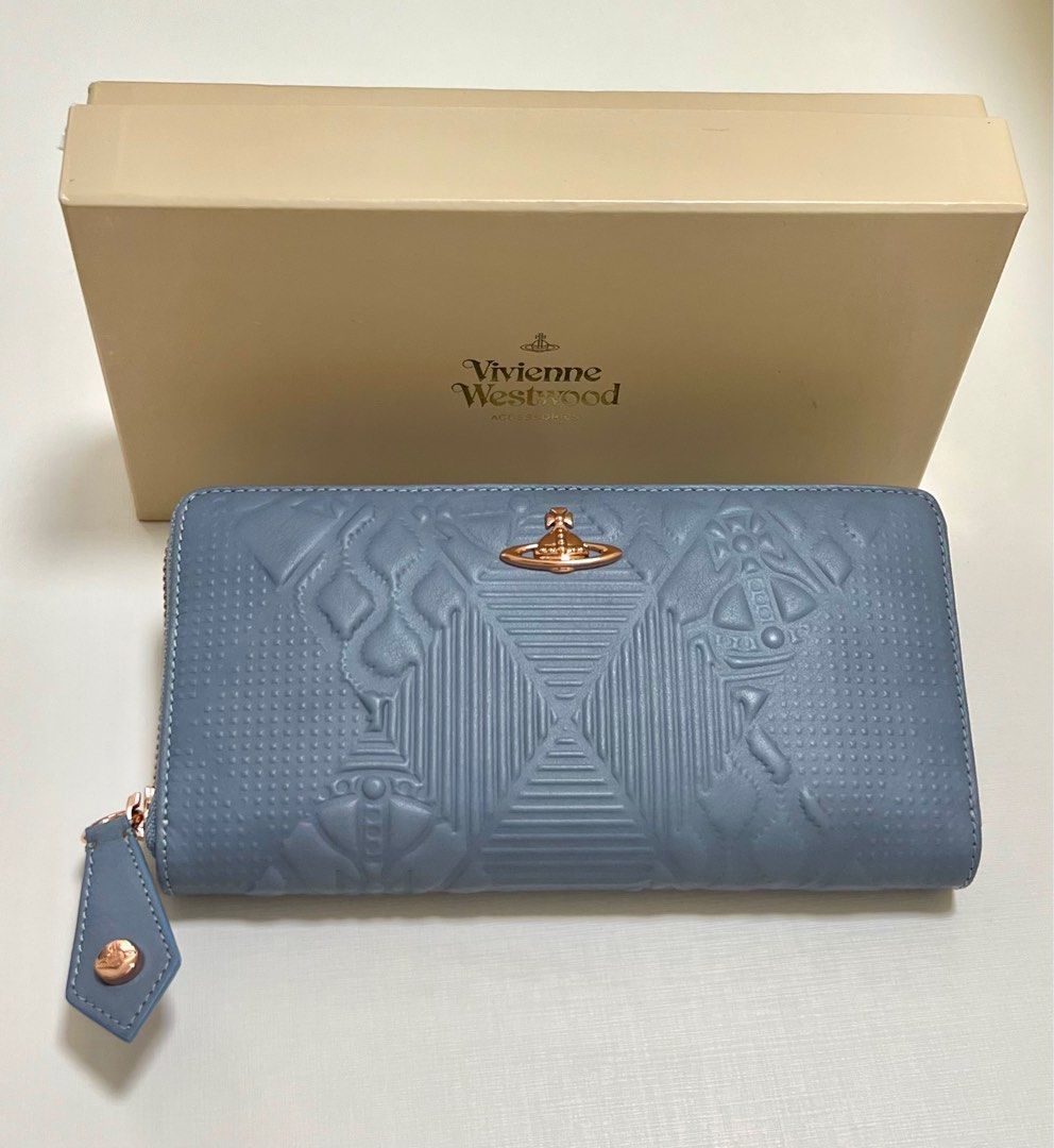 Vivienne Westwood Vivienne Westwood Long Zip Wallet Light Blue Size ONE SIZE - 1 Thumbnail