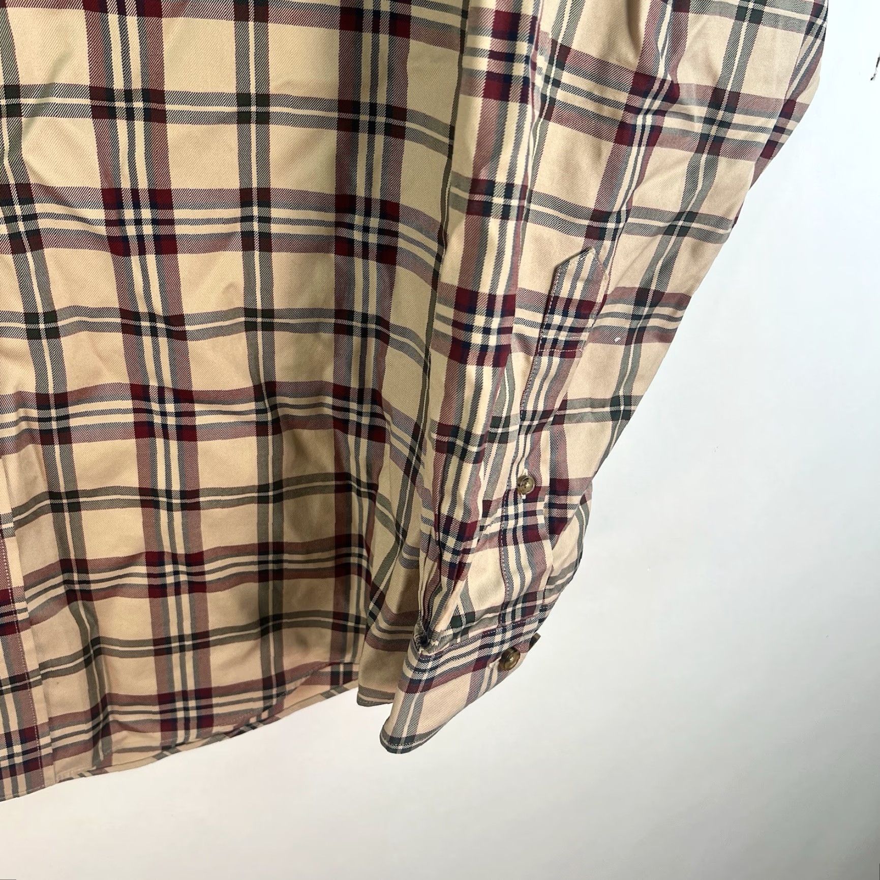 Brooks Brothers Brooks Brothers Plaid Button-Up Shirt Mens XL Tan/Red Long Sleeve Size US XL / EU 56 / 4 - 4 Thumbnail