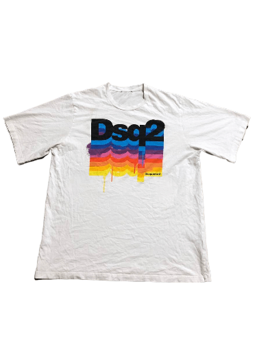 Dsquared2 Vintage Dsquared2 Big Y2K Logo Short Sleeve T-Shirt Size US L / EU 52-54 / 3 - 1 Thumbnail