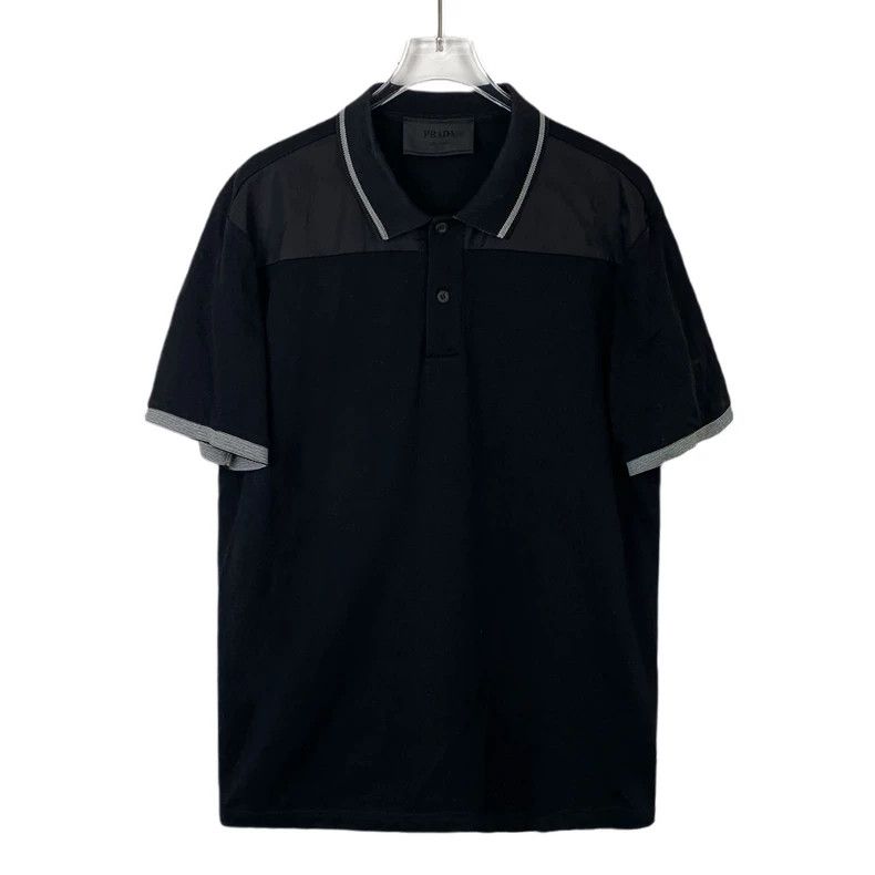 Prada Prada Black cotton striped pullover short-sleeved Polo shir Size US L / EU 52-54 / 3 - 1 Thumbnail