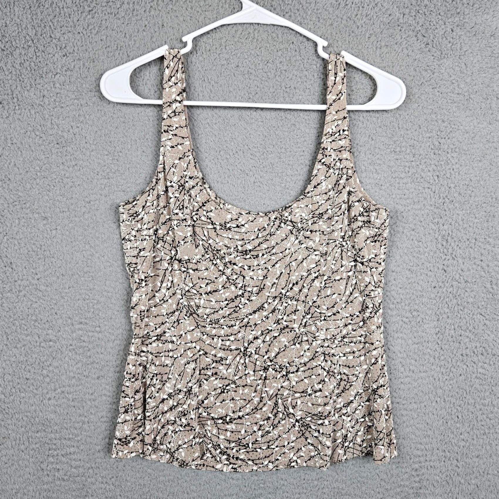 Alex Evenings ALEX Womens Tank Top Sleeveless Multicolor Polyester Spandex L Regular USA Shirt Vest Tee Slim Casual Size L / US 10 / IT 46 - 6 Thumbnail