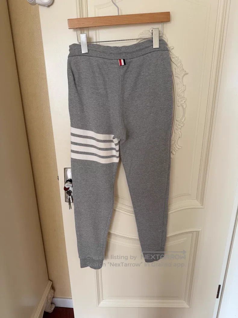Thom Browne Thom Browne Sporty casual pants, gray four-stripe, pure co Size US 38 / EU 54 - 2 Thumbnail