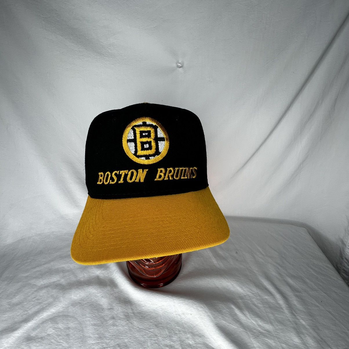 NHL Vtg Boston Bruins Plain Logo Snapback Hat Cap 90s NHL Hockey Size ONE SIZE - 1 Thumbnail