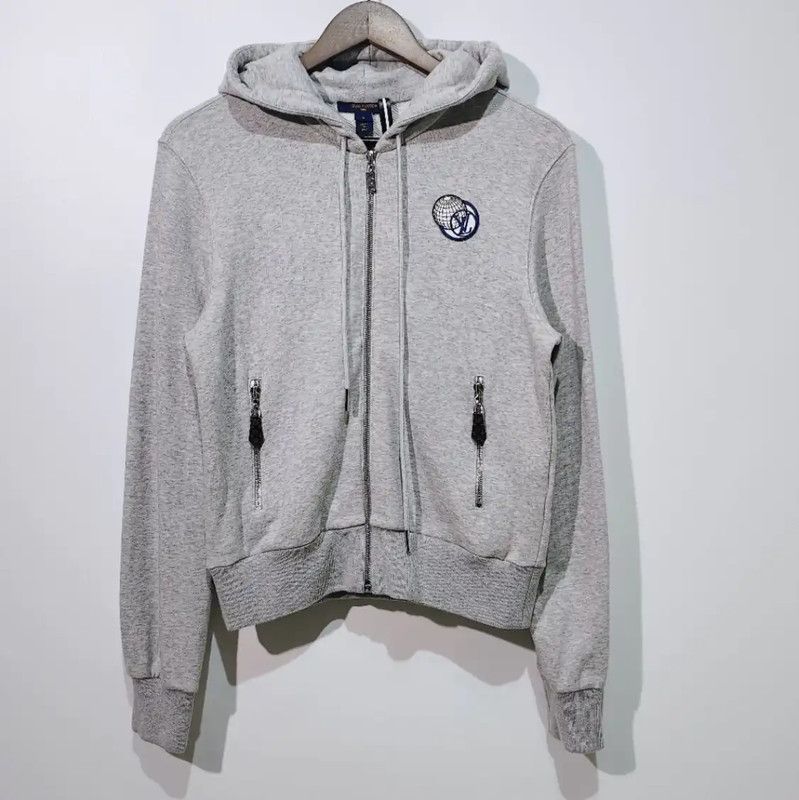 Louis Vuitton Louis Vuitton Gray Cotton Women's Hoodie 0089 Size S / US 4 / IT 40 - 1 Thumbnail