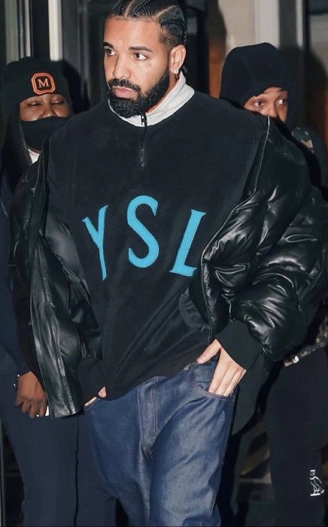 Yves Saint Laurent Fleece YSL Sweatshirt 1/4 Quarter Zip Up Logo Sweater Y2k Size US XL / EU 56 / 4 - 2 Thumbnail