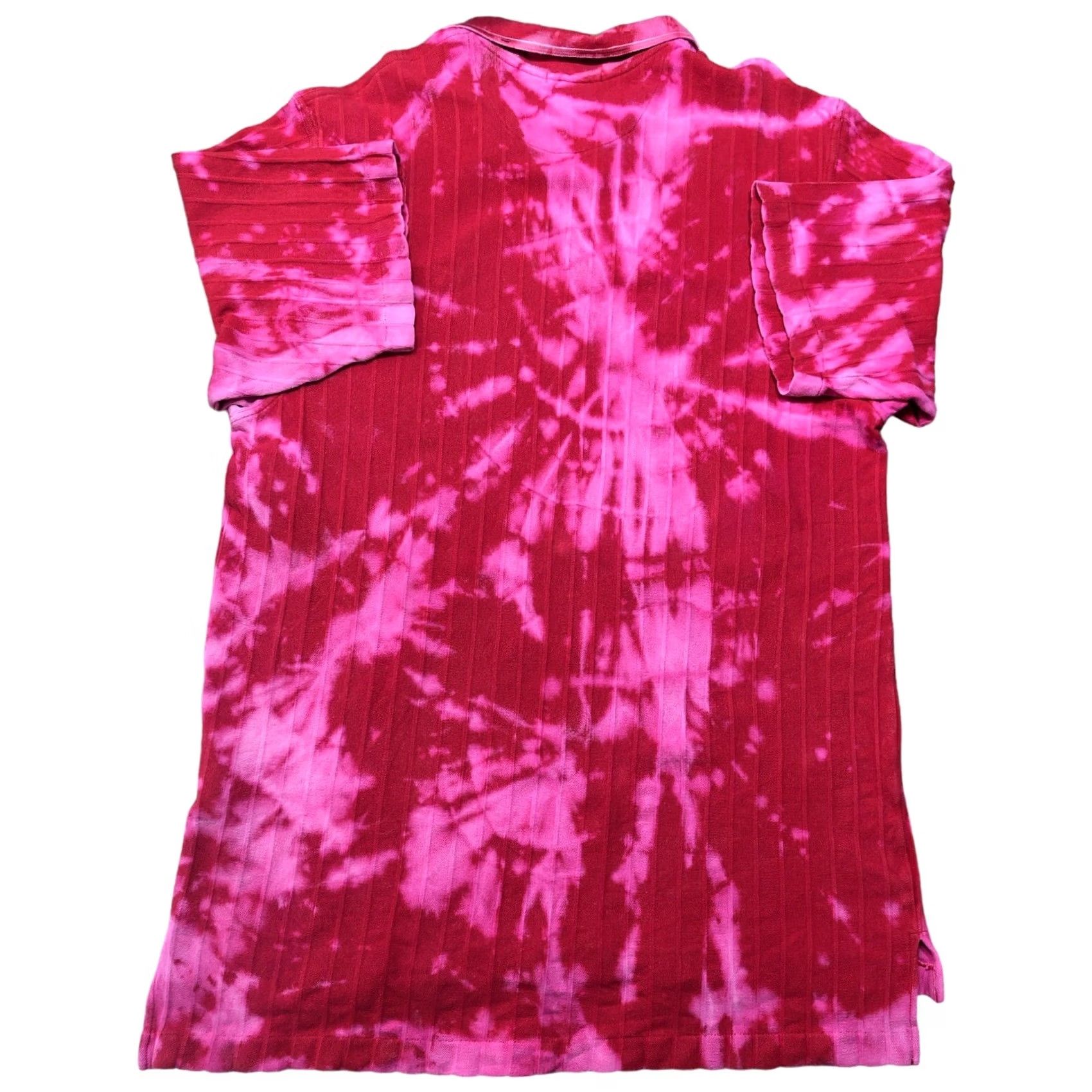 Nike VINTAGE Nike Polo Shirt L Acid Wash Tie Dye Red 1 Of 1 Custom Golfing Mens Size US L / EU 52-54 / 3 - 3 Thumbnail