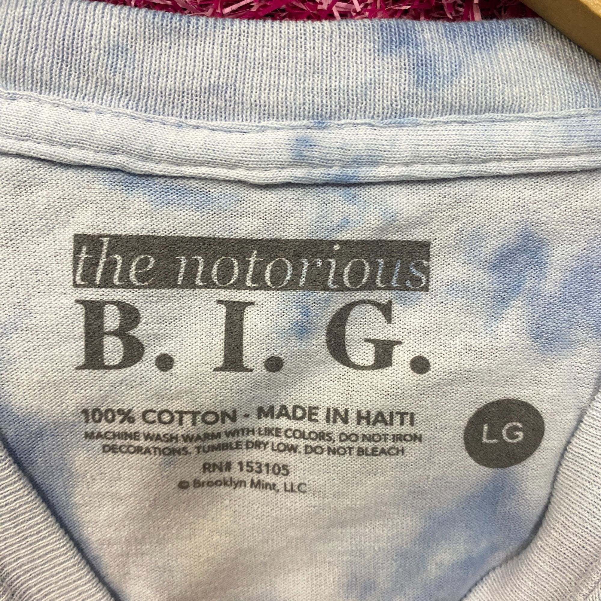 Rap Tees The Notorious B.I.G Biggie Smalls Tie Dye T-Shirt Large Size US L / EU 52-54 / 3 - 4 Thumbnail