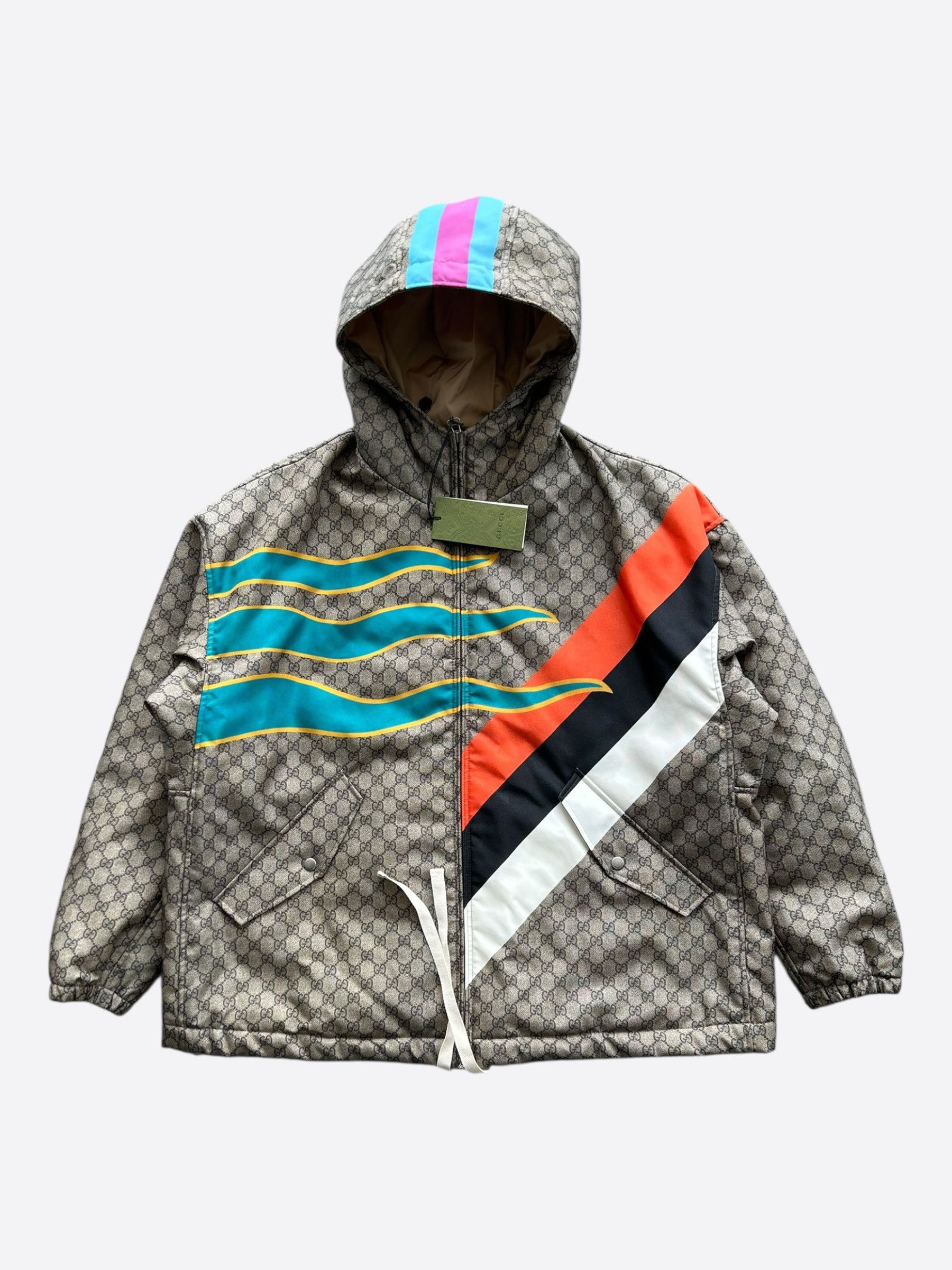 Gucci Gucci Tan & Multicolor GG Monogram Centum Jacket Size US XXL / EU 58 / 5 - 1 Thumbnail