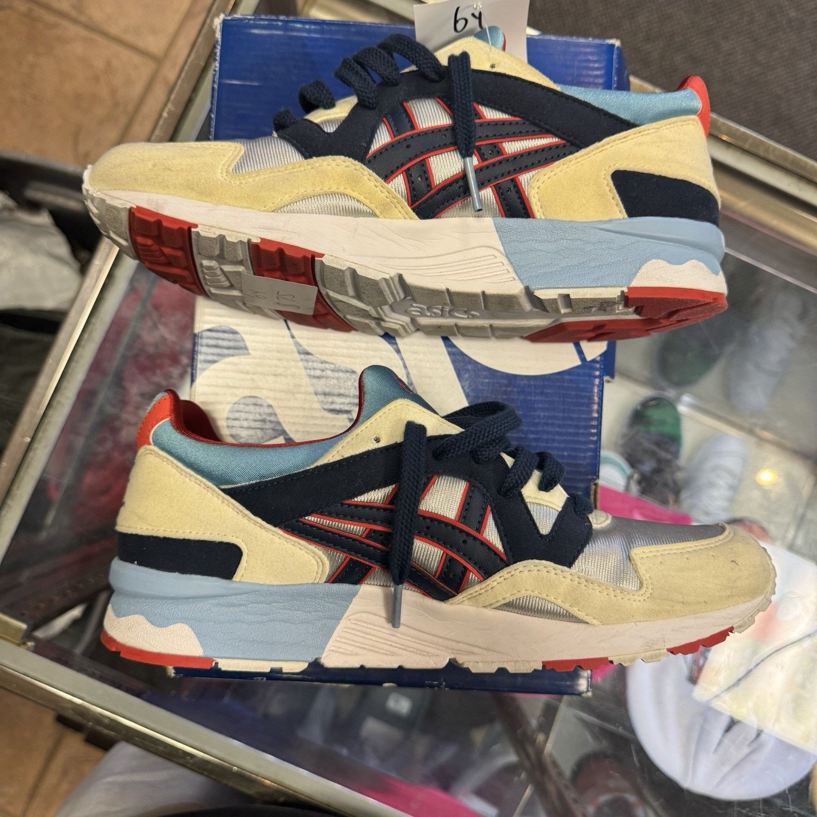 Asics ASICS Gel Lyte V5 (C541N) Navy Blue Red Grey CleanSize 6Y Size US 6 / EU 39 - 5 Thumbnail