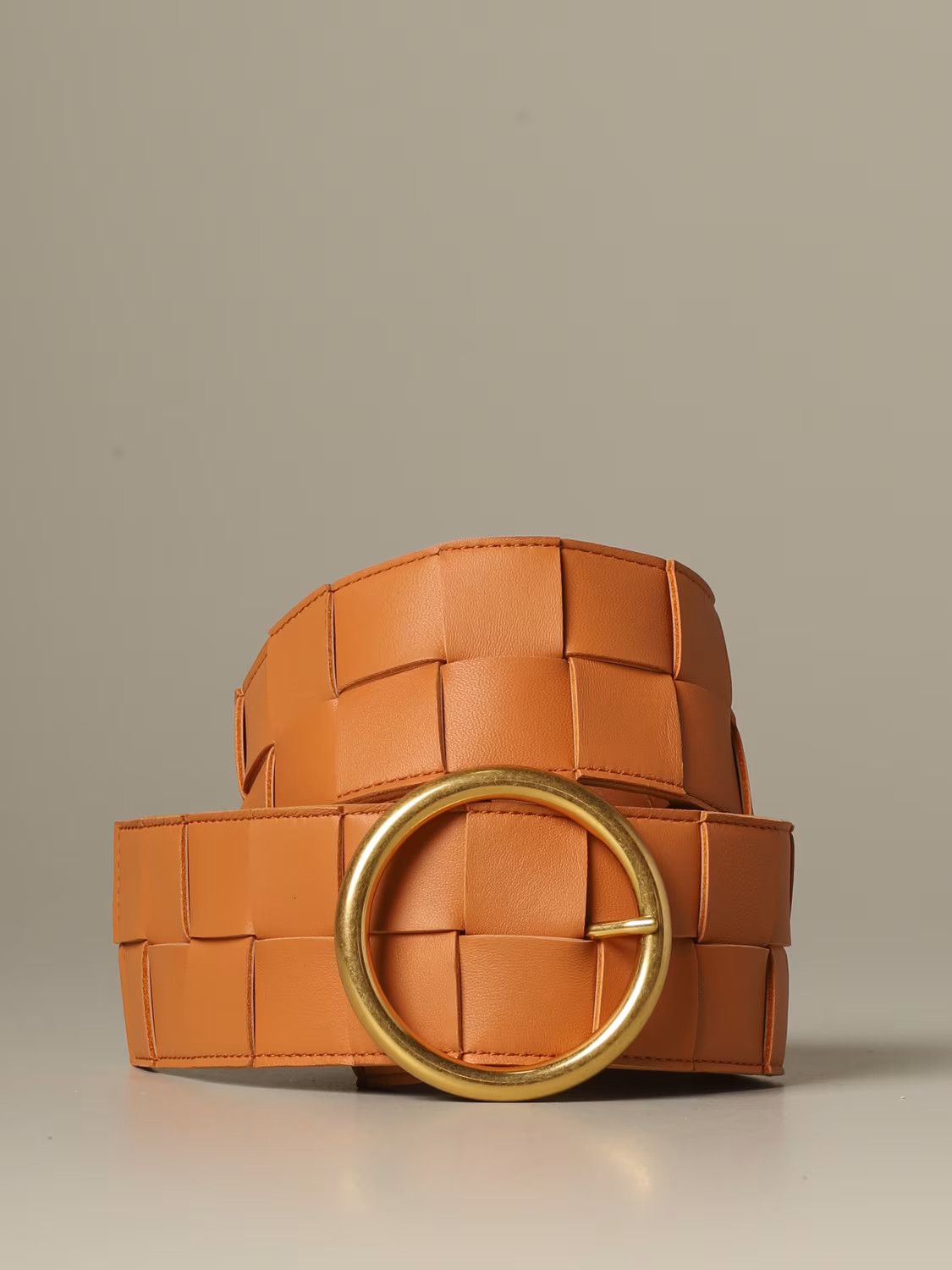 Bottega Veneta o1n1vont0425 Size: 70 / Maxi Intreccio Belt in White Size ONE SIZE - 1 Thumbnail