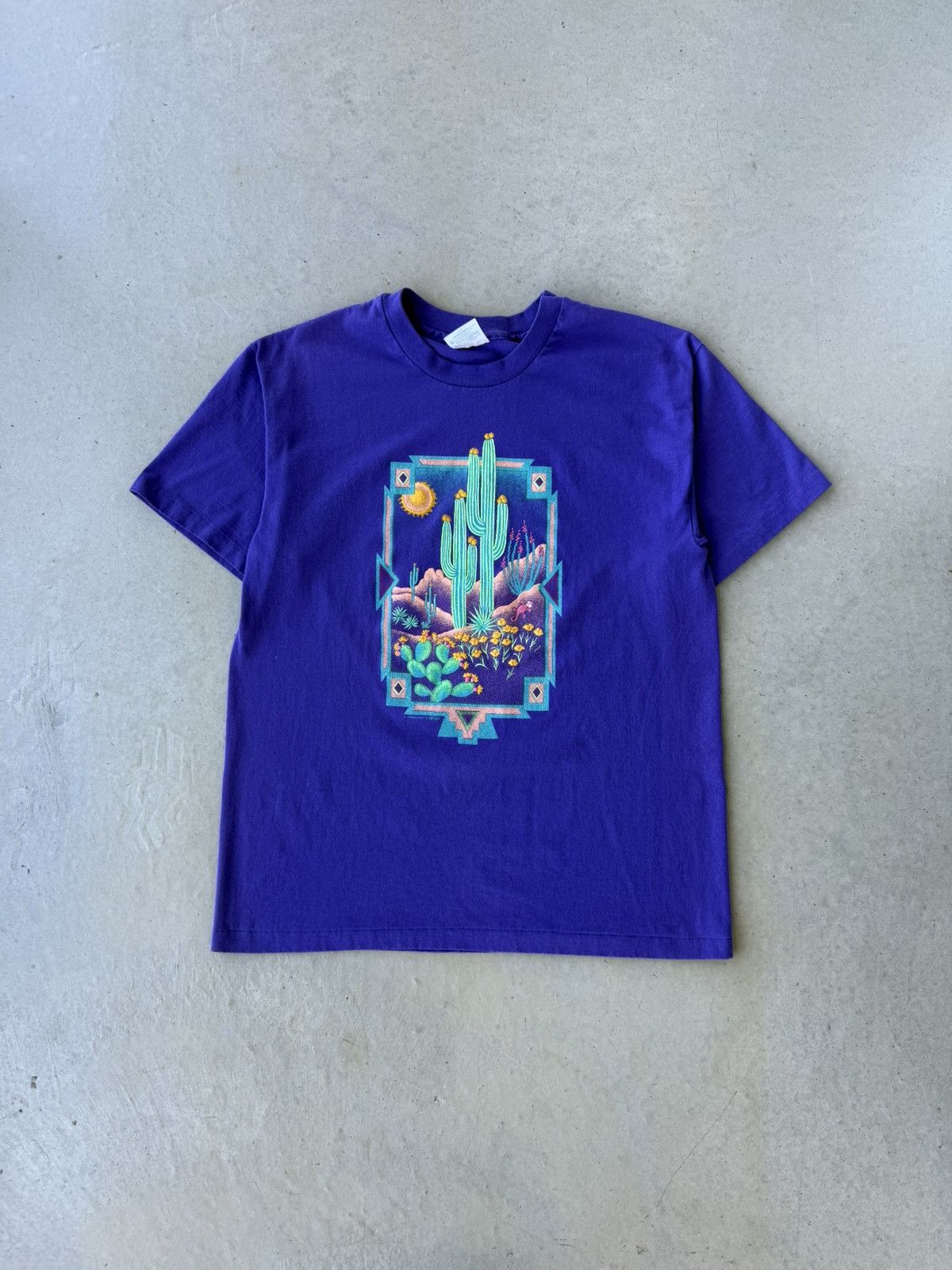 Vintage Vintage 1990s Outdoors Cactus Desert Nature T-Shirt Size US L / EU 52-54 / 3 - 1 Thumbnail