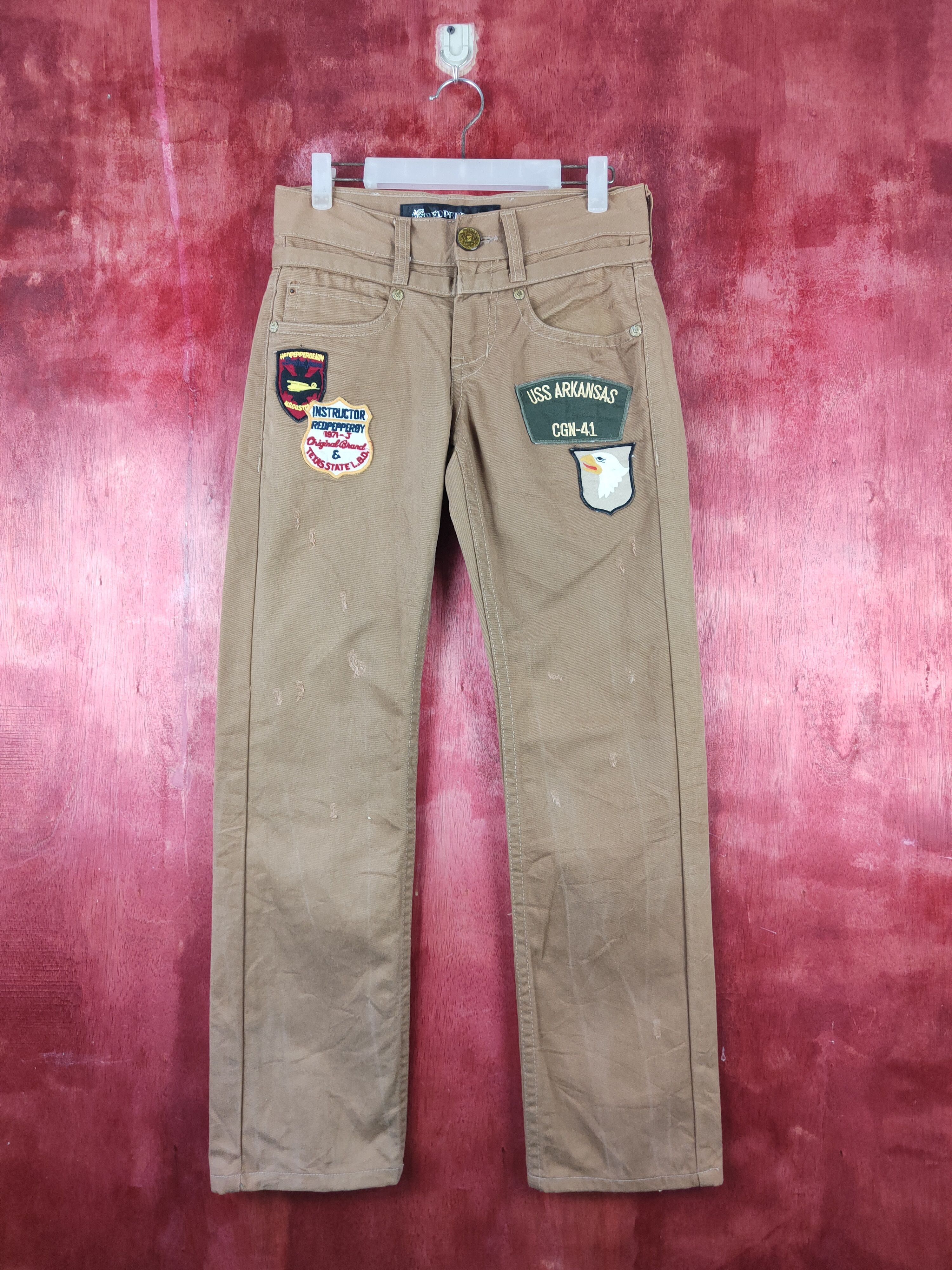 Japanese Brand Redpepper Brown Multipocket Soft Denim #S1321 Size US 28 / EU 44 - 1 Thumbnail
