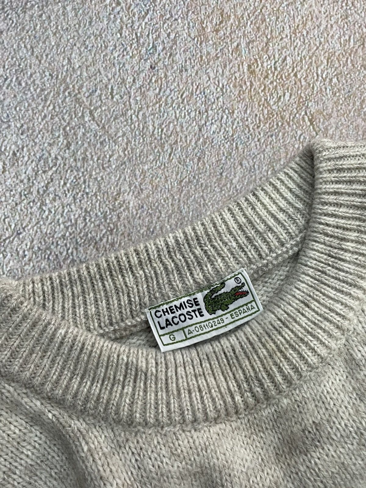 Lacoste Vintage Lacoste Chemise Crew Neck Wool Sweater Size US S / EU 44-46 / 1 - 5 Thumbnail