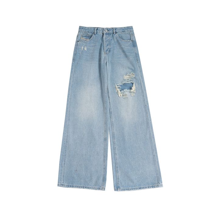 Vintage Blue Ripped Baggy jeans | Grailed