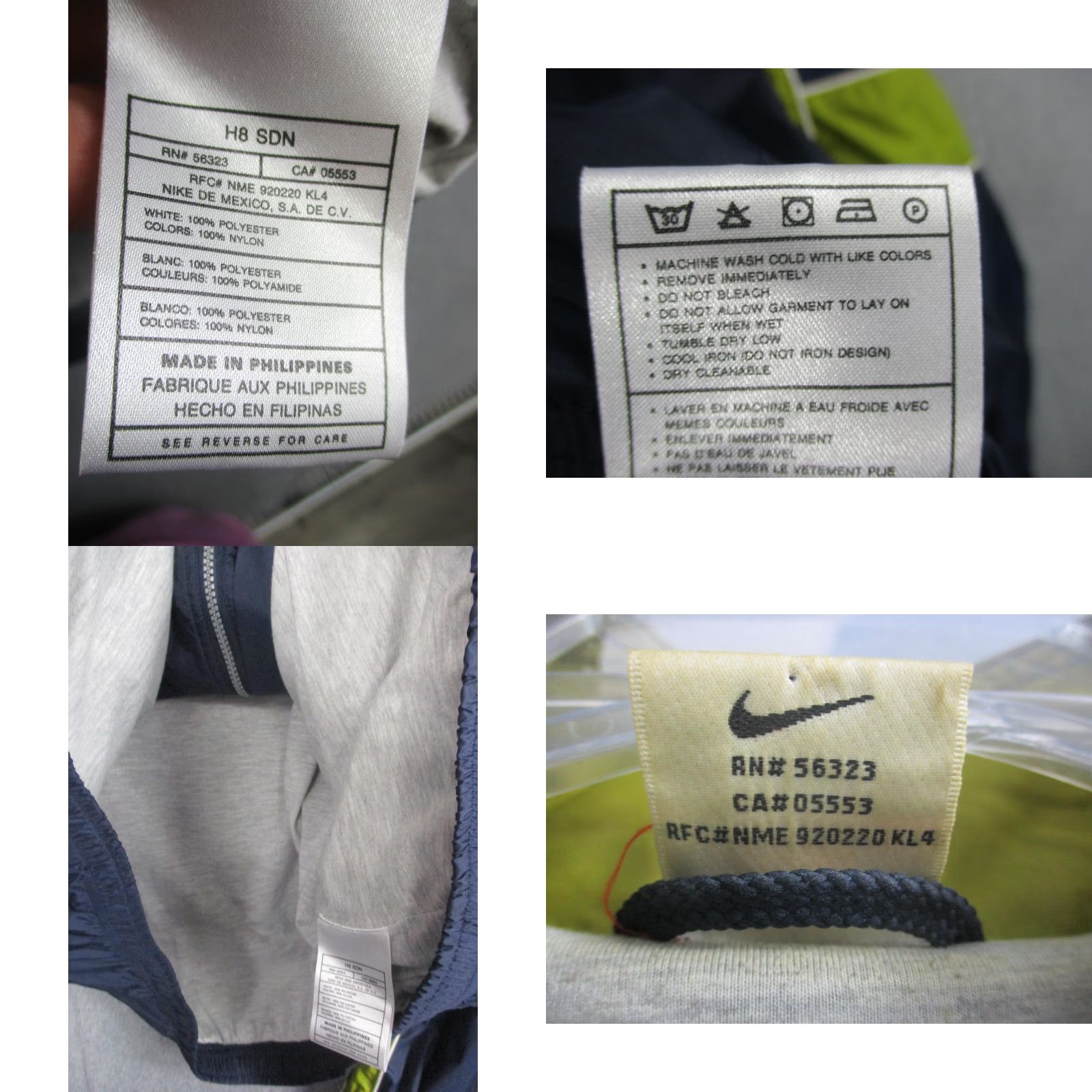 Nike VINTAGE Nike Jacket Mens 2XL Navy Blue Windbreaker Lined Pockets 80s Size US XXL / EU 58 / 5 - 8 Thumbnail