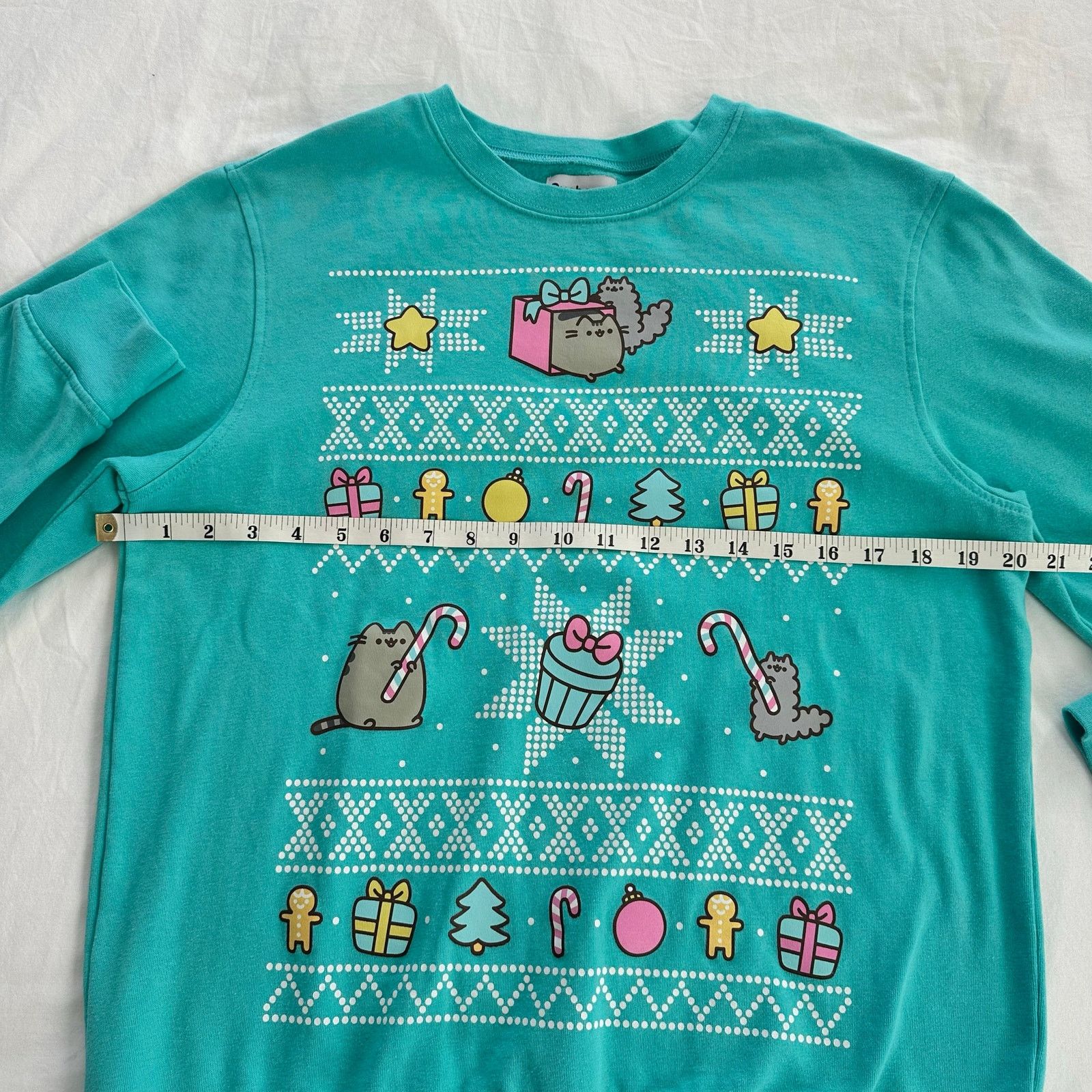 Other Pusheen Christmas Sweatshirt Teal Color Size Small Size S / US 4 / IT 40 - 6 Thumbnail