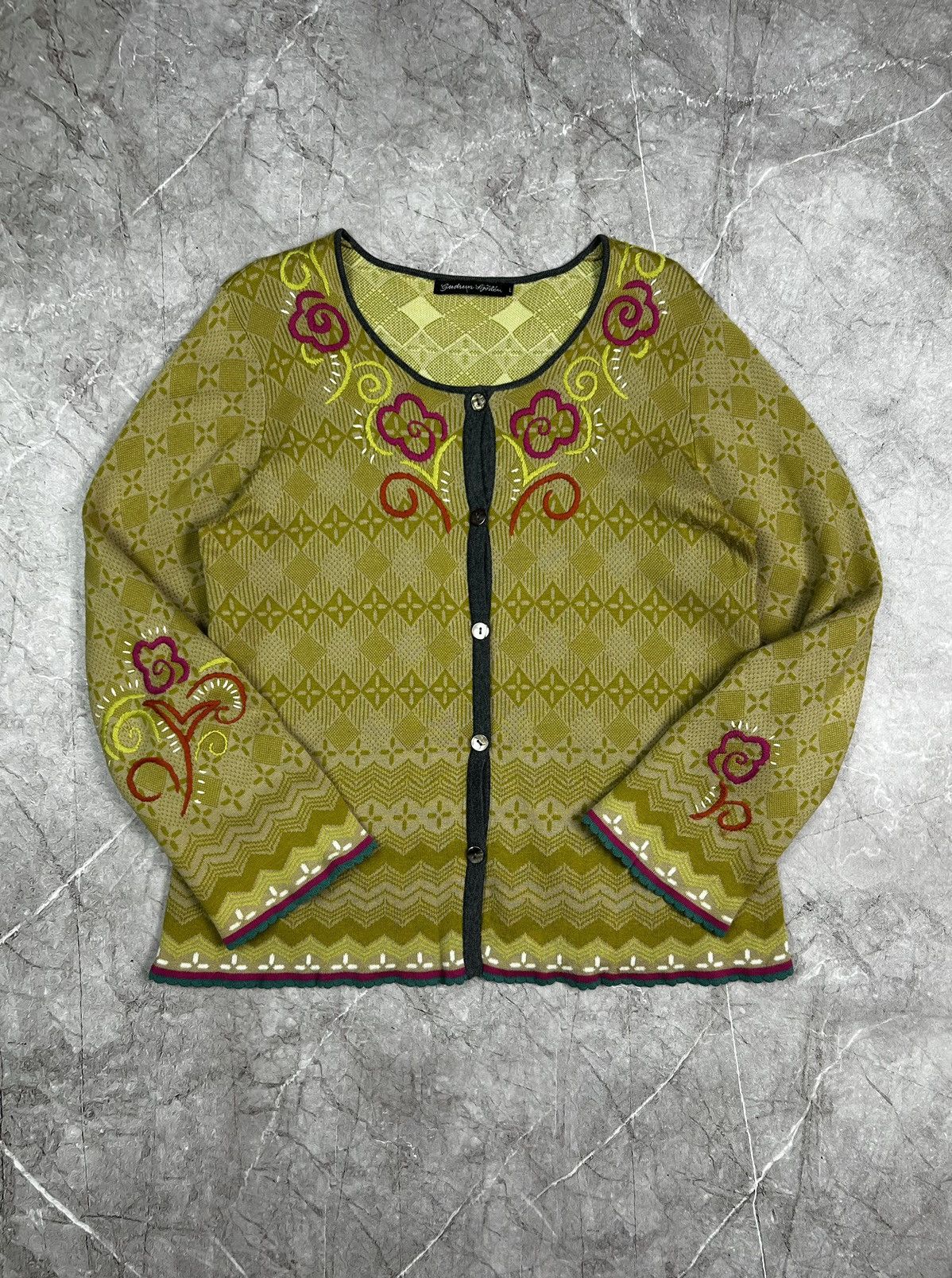 Designer Gudrun Sjödén Avant Garde Cardigan Sweater Size L / US 10 / IT 46 - 2 Thumbnail
