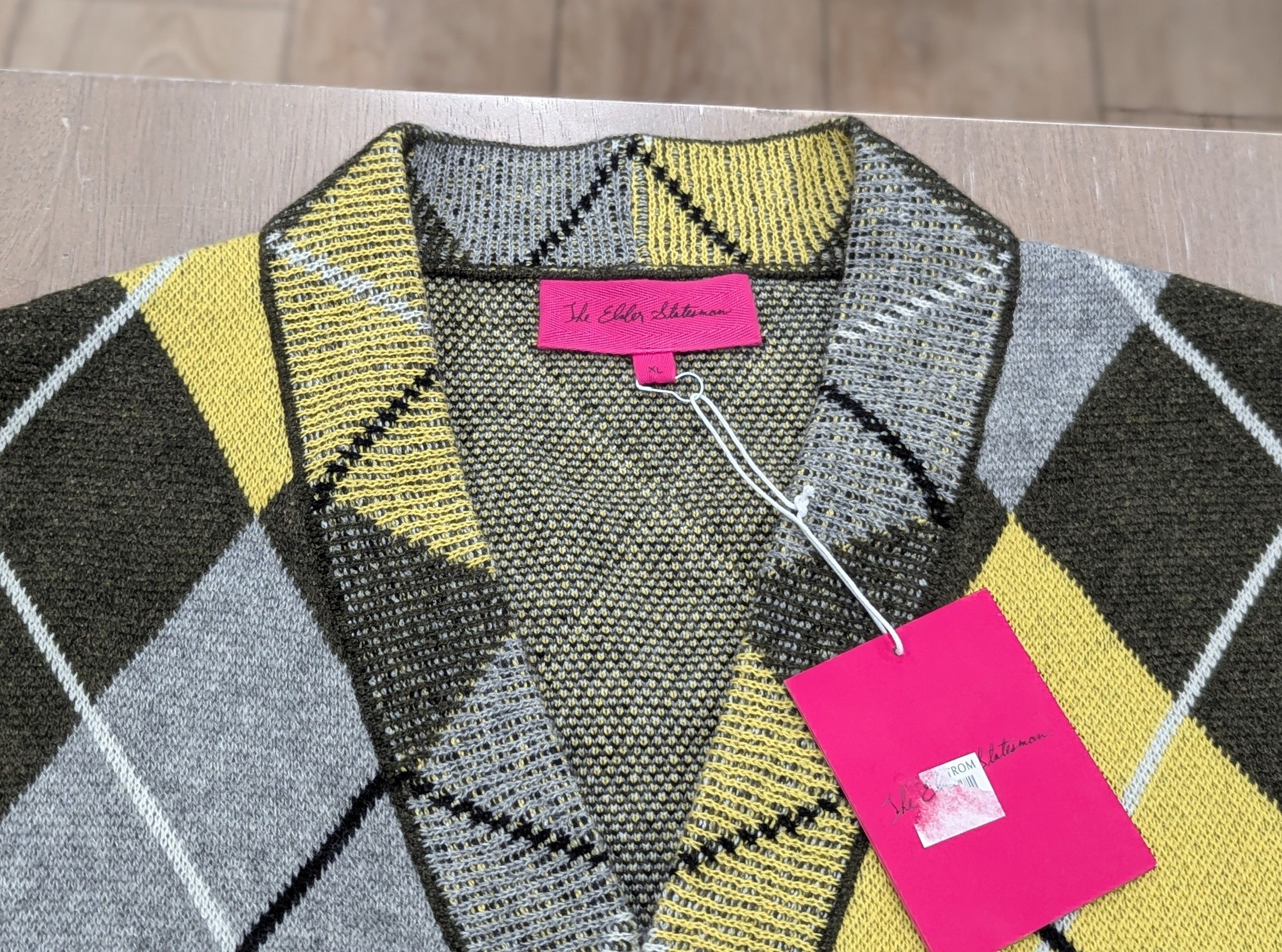 The Elder Statesman The Elder Statesman Argyle Cashmere Cardigan Sweater XL Size US XL / EU 56 / 4 - 2 Thumbnail