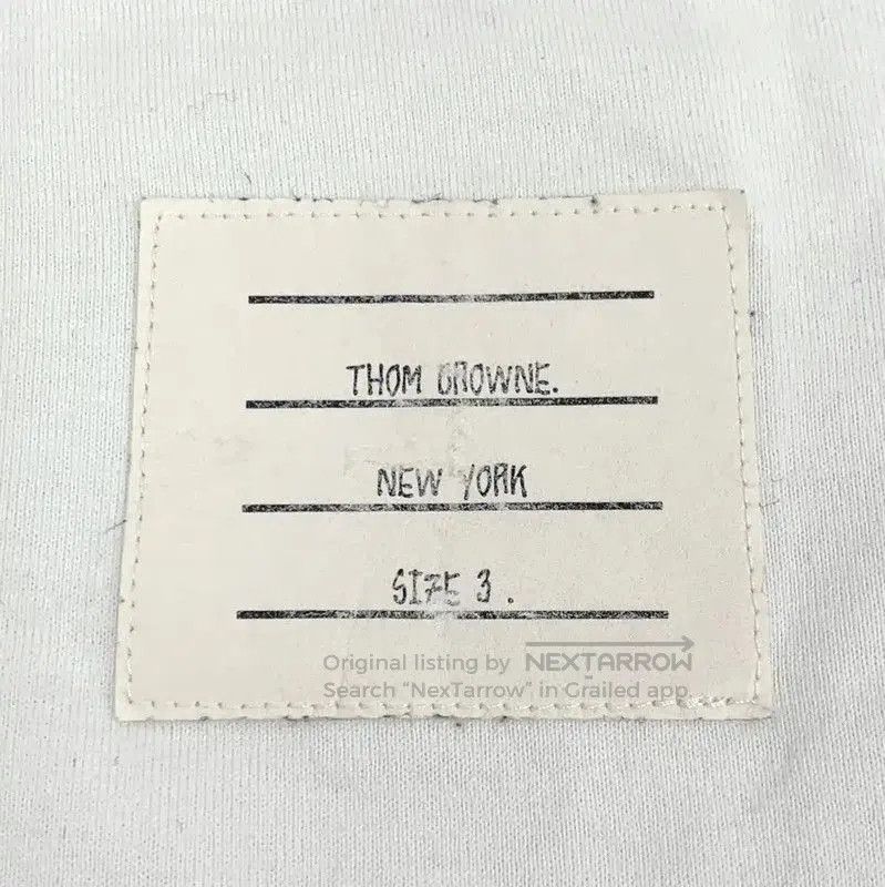 Thom Browne Thom Browne Men's White Cotton T-Shirt Size L . Size US L / EU 52-54 / 3 - 5 Thumbnail