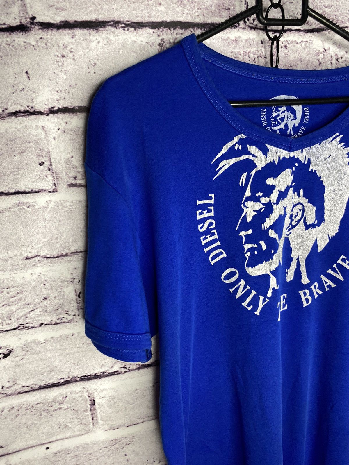 Diesel Vintage T-Shirt Men's Diesel overprint logo blue tee Size US XL / EU 56 / 4 - 2 Thumbnail