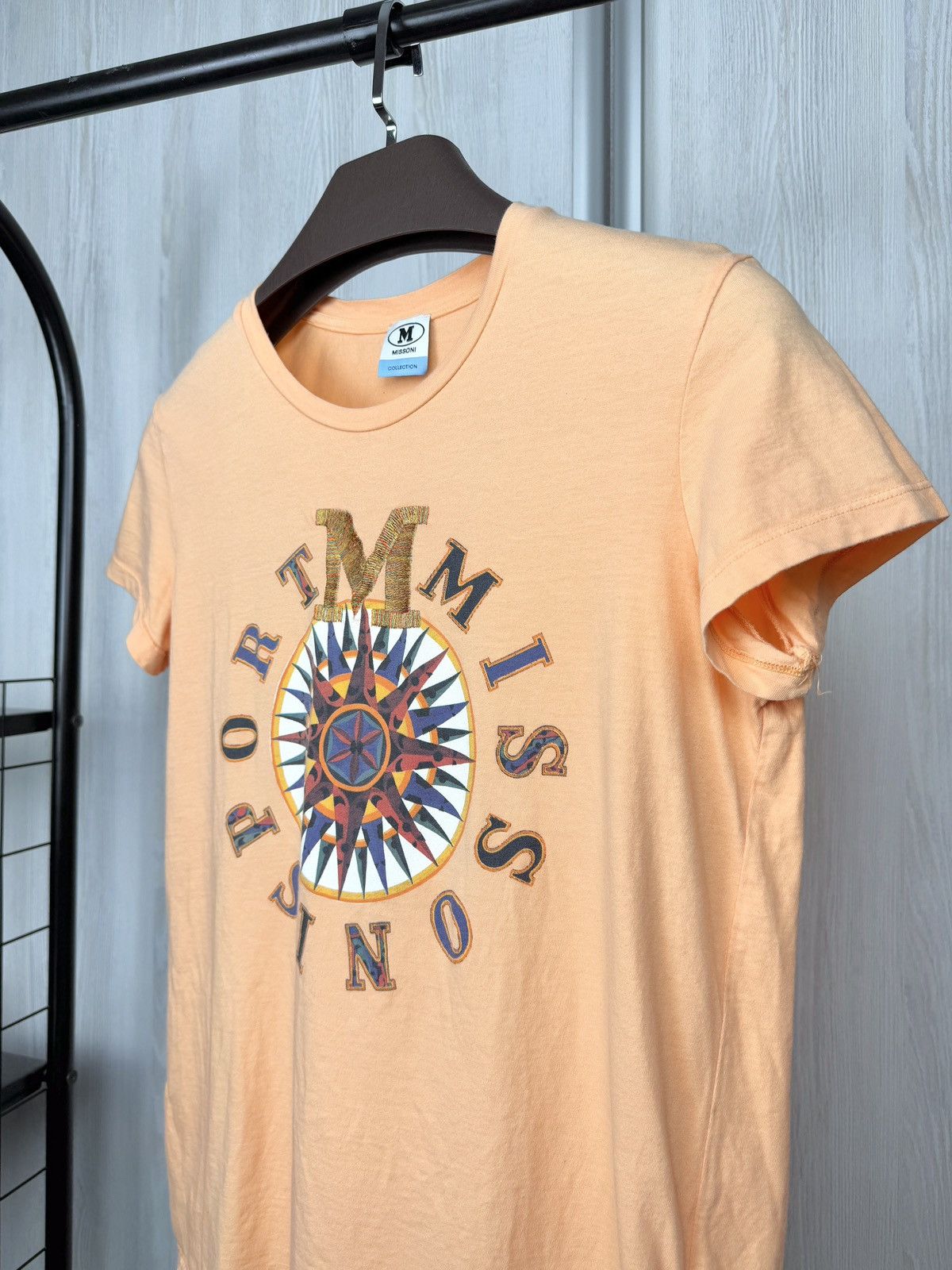 Missoni M Missoni Sport Printed Cotton Tee Short Sleeve Peach Colour Size S / US 4 / IT 40 - 4 Thumbnail