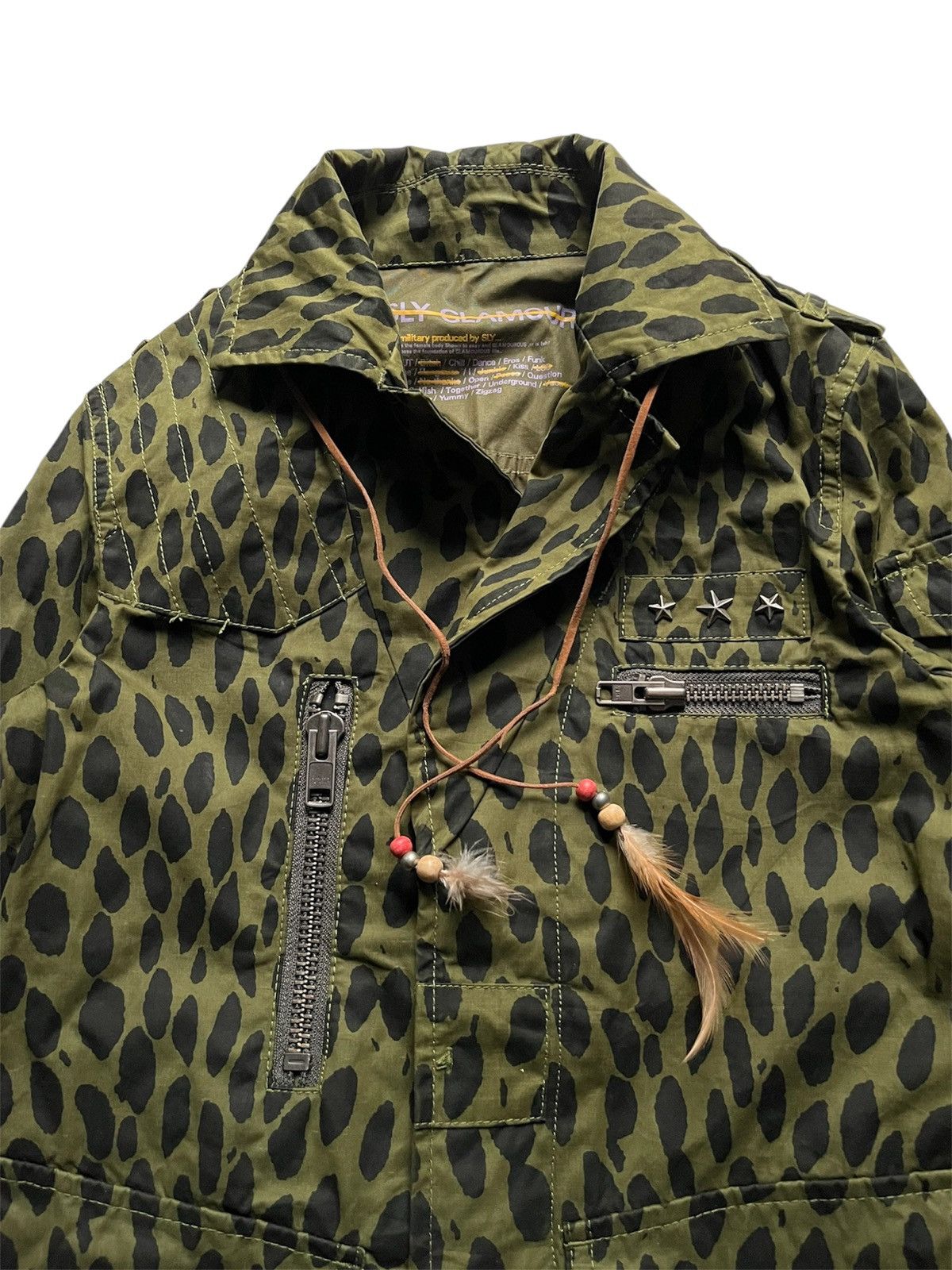 Isamu Katayama Backlash 2000s SLY Glamour wax leopard army funk jacket Size US M / EU 48-50 / 2 - 3 Thumbnail
