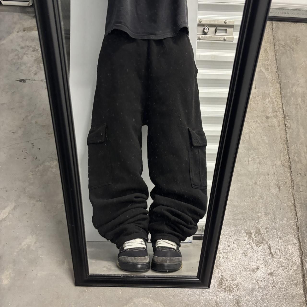 Vintage Crazy Vintage Y2K/2000s Baggy Black Streetwear Cargo Sweatpants! Fits L Size US 32 / EU 48 - 1 Thumbnail
