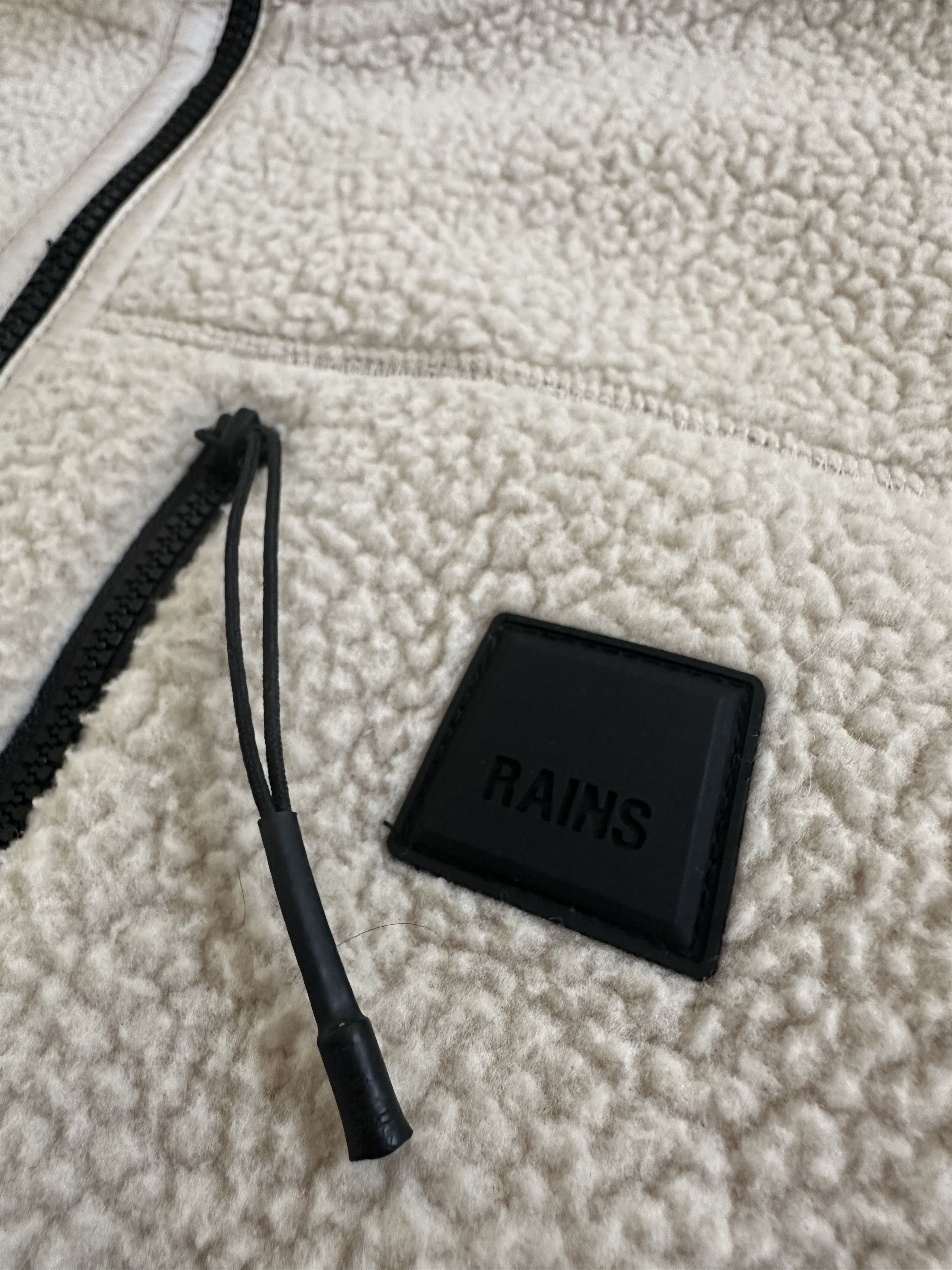 Rains Rains Fleece Jacket Zip-Up Cream Size US L / EU 52-54 / 3 - 3 Thumbnail