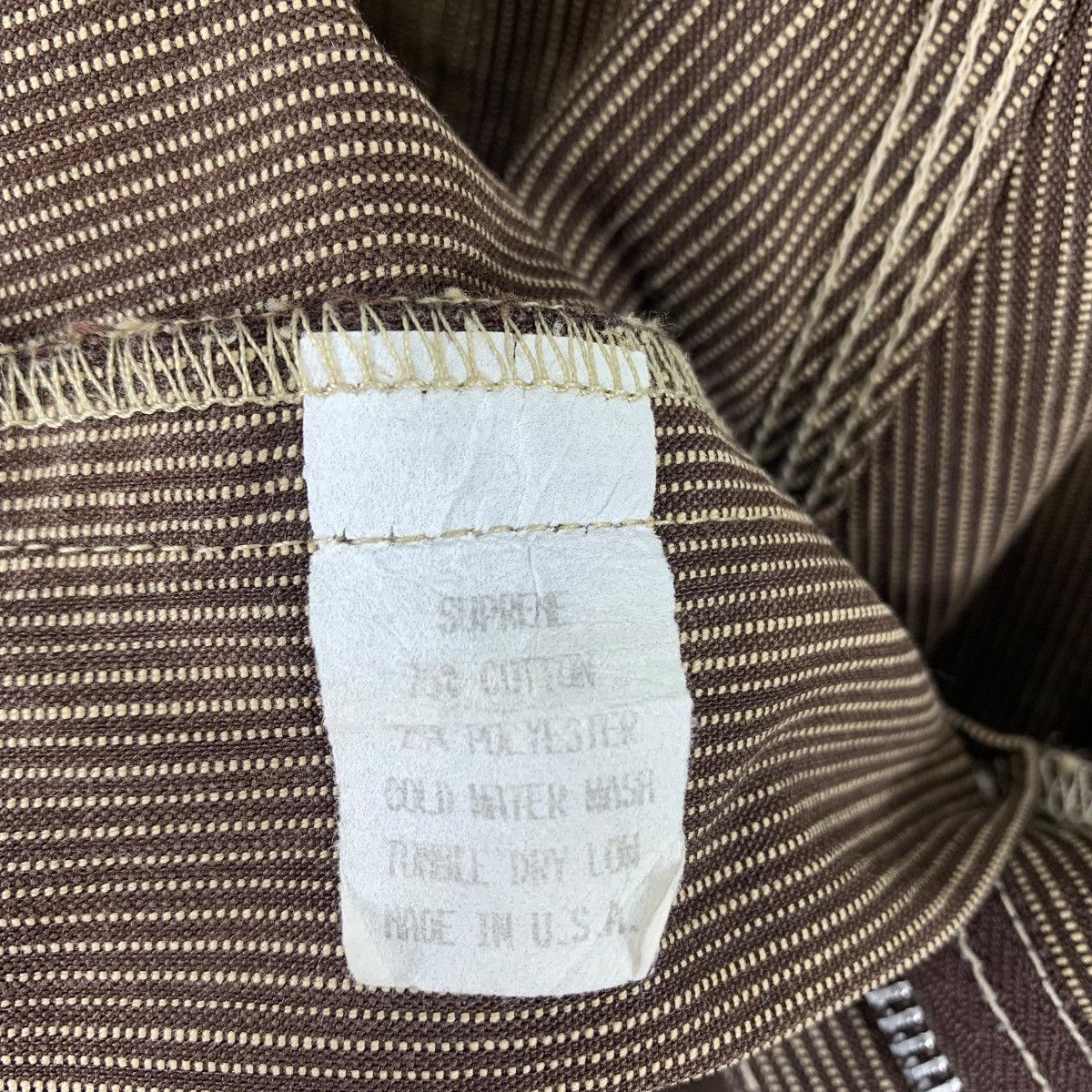 Supreme × Vintage Vintage SUPREME brown strip workpants USA made Size US 36 / EU 52 - 23 Thumbnail