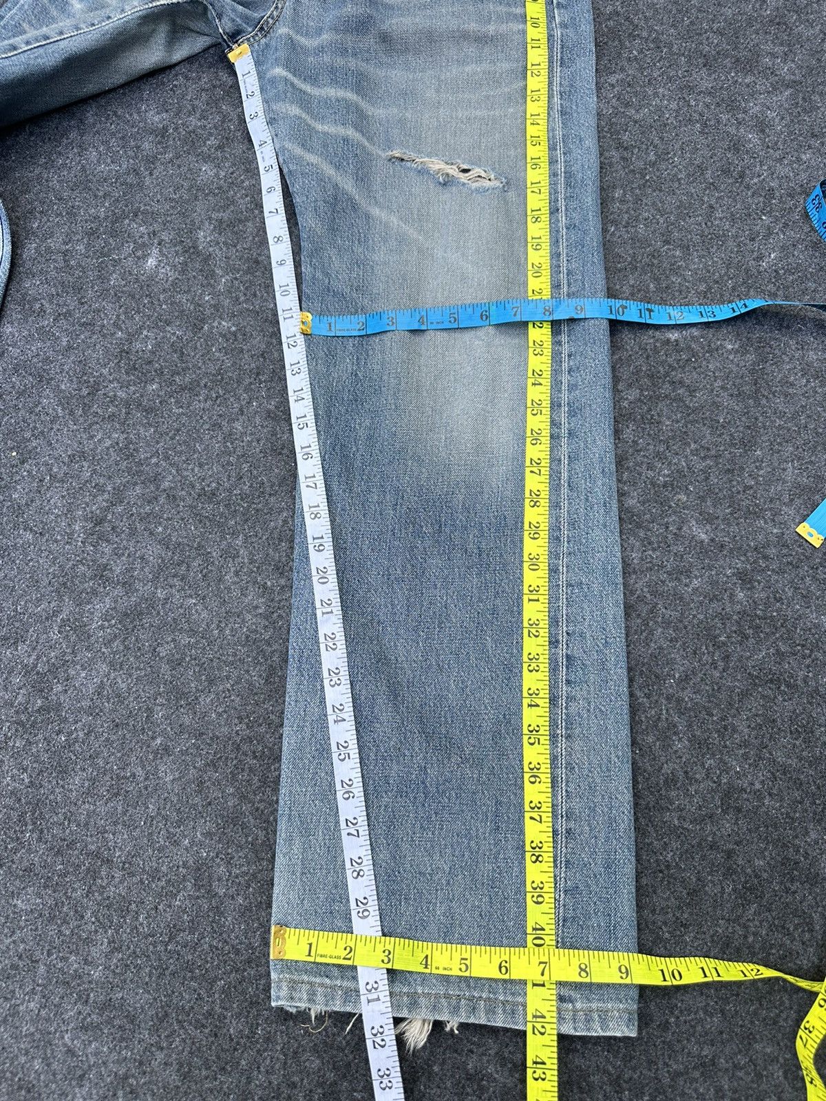 Edwin Vintage Edwin 505 Selvedge Faded Washed Denim 29x31 D9 Size US 29 - 6 Thumbnail
