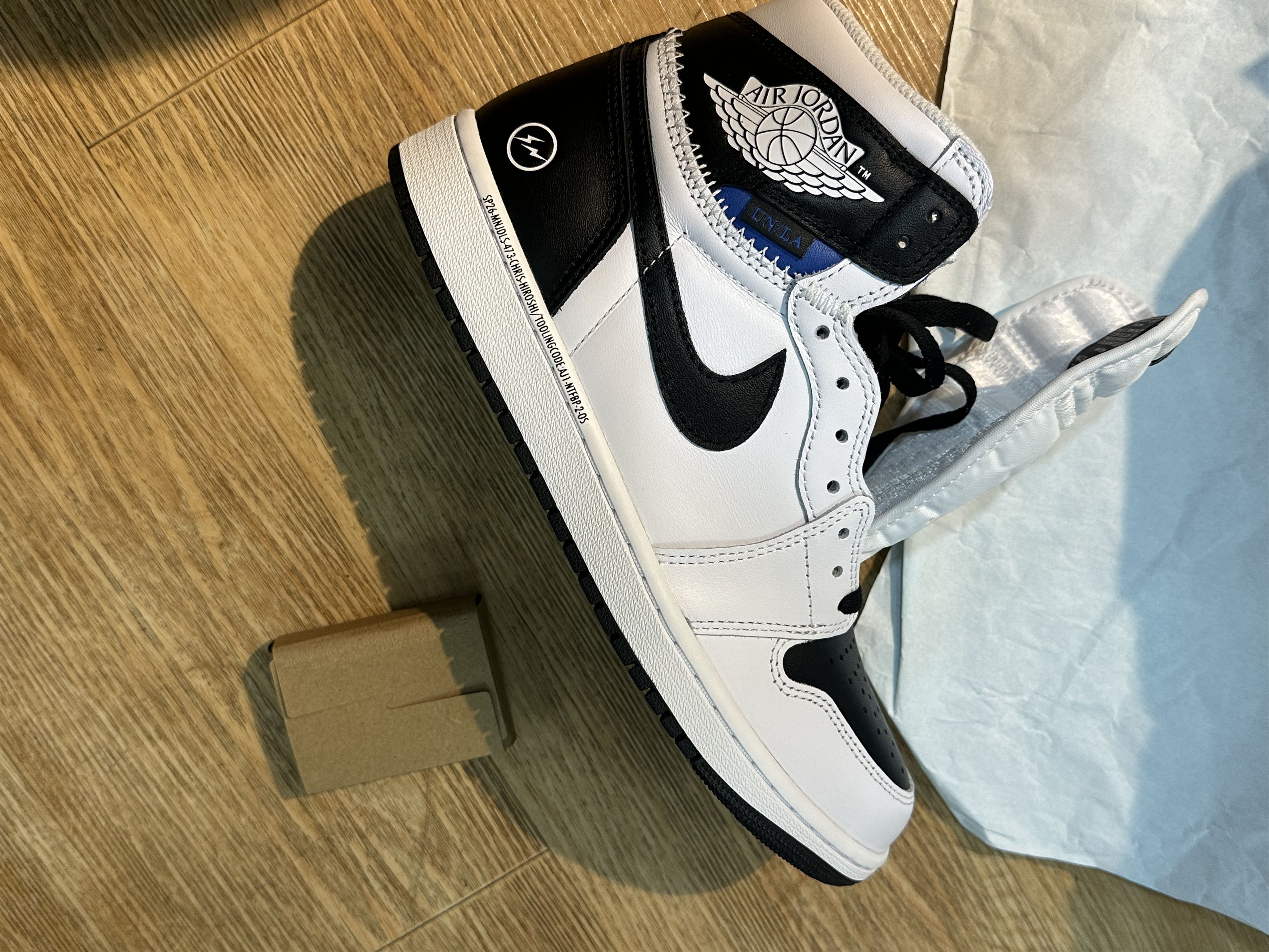 Fragment Design × Nike Jordan 1 Retro High OG SP Fragment x Union LA White Black Size US 9 / EU 42 - 19 Thumbnail