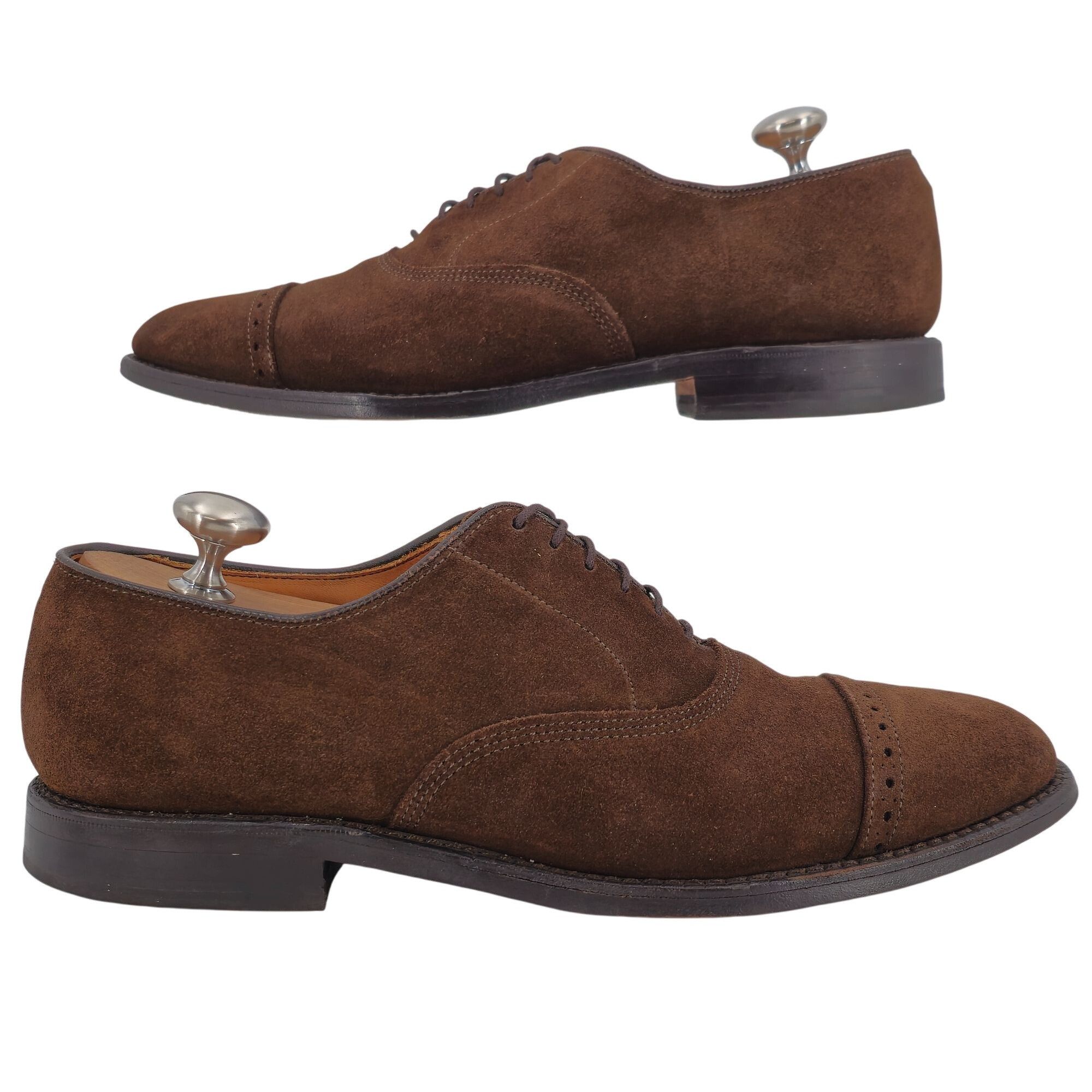 Allen Edmonds Vintage Allen Edmonds Mens 8A Brown Suede Leather Dress Shoe Size US 8 / EU 41 - 5 Thumbnail
