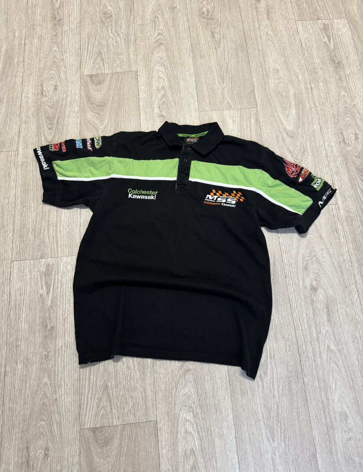 Vintage 🔷Vintage Kawasaki Racing Polo 90s🔷 Size US L / EU 52-54 / 3 - 1 Thumbnail