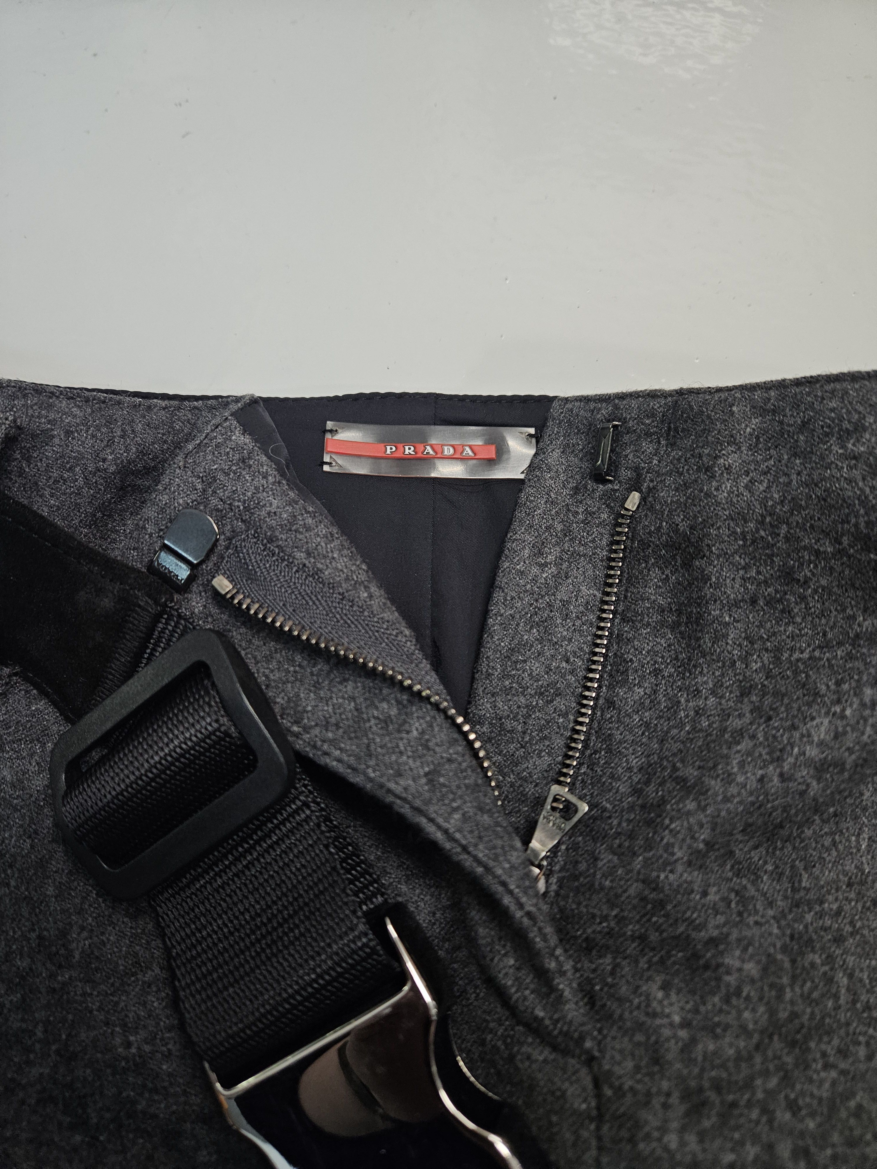 Prada Archive AW2006 Prada belted wool skirt Size 32" / US 10 / IT 46 - 12 Thumbnail