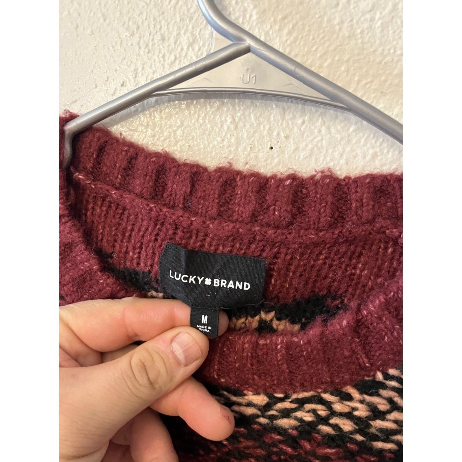 Lucky Brand Lucky Brand Men’s Size Medium Fair Isle Jacquard Crewneck Sweater Size US M / EU 48-50 / 2 - 2 Thumbnail