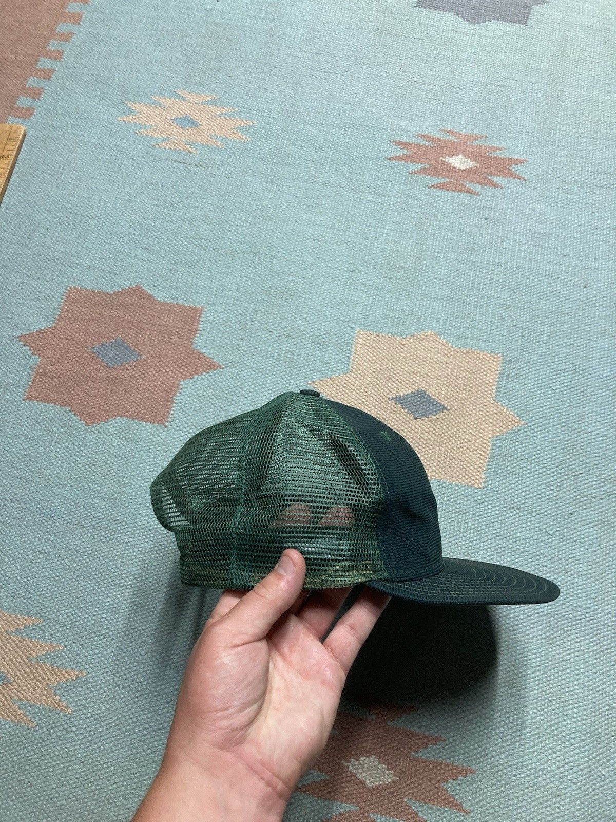 Vintage vtg 80s trucker hat new era pro blank forest green USA made Size ONE SIZE - 9 Thumbnail