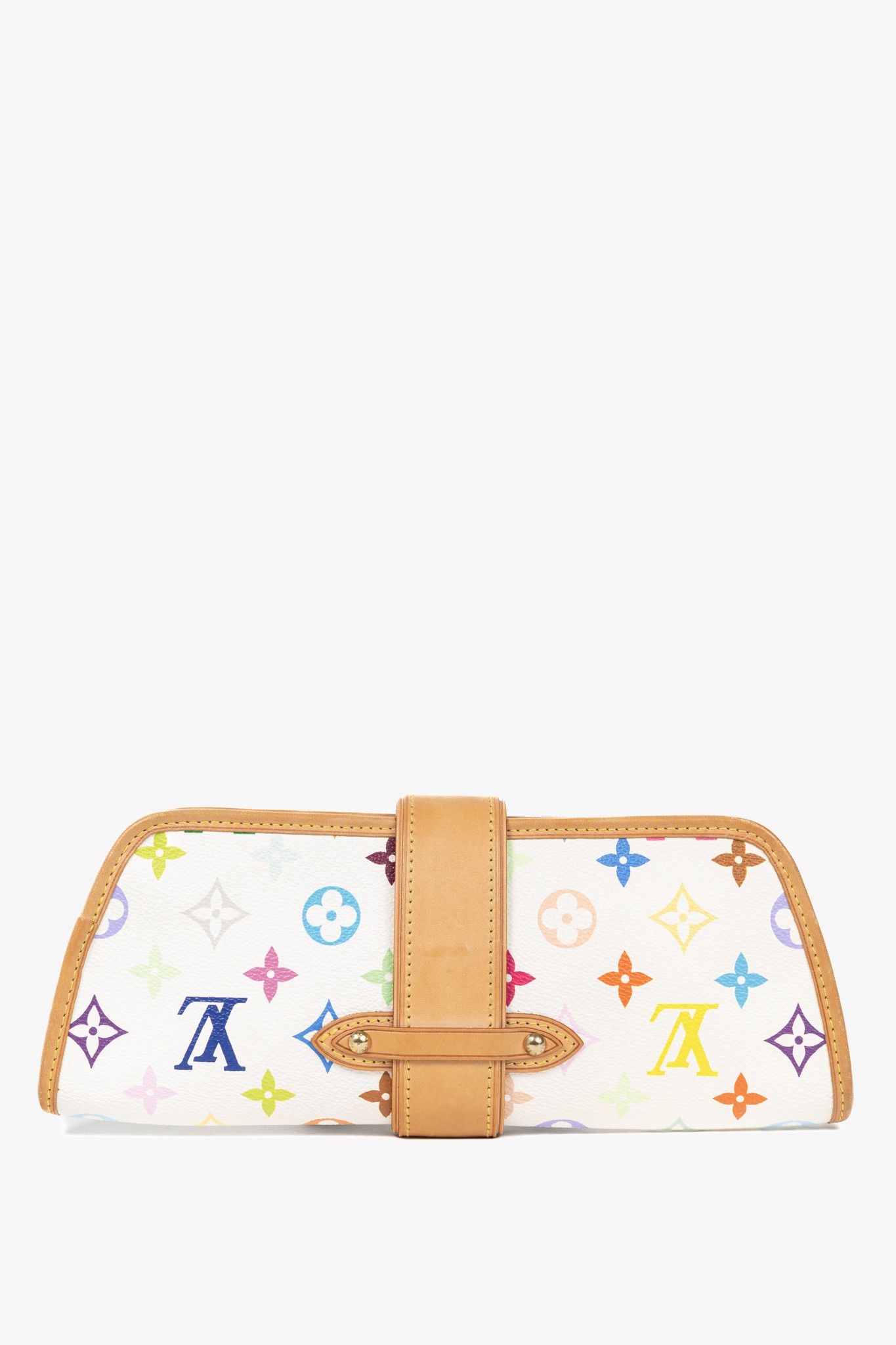 Louis Vuitton × Takashi Murakami Louis Vuitton Shirley White Multicolore Monogram Handbag Size ONE SIZE - 4 Thumbnail