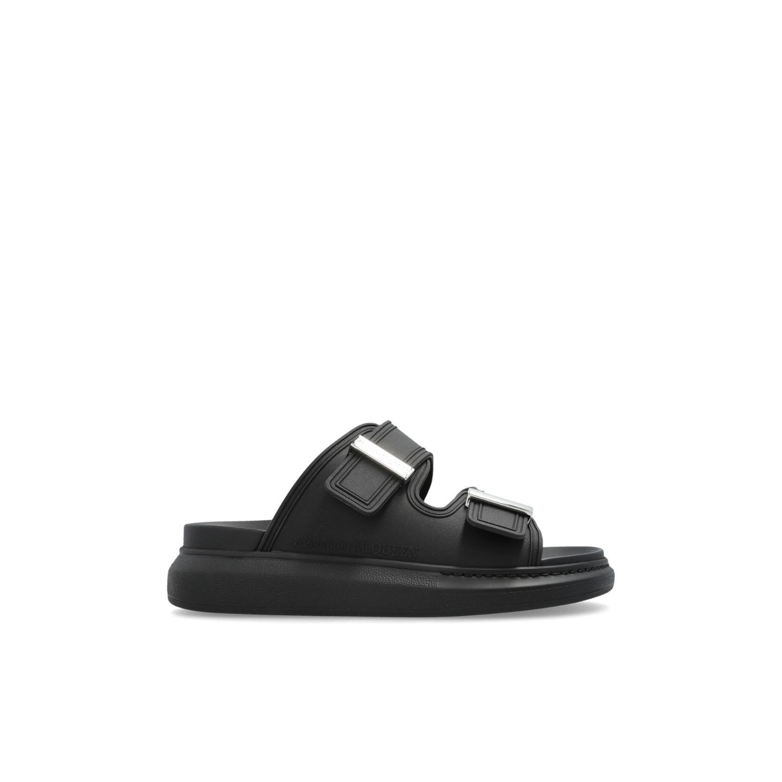Alexander McQueen ALEXANDER MCQUEEN Black Rubber Sandals New & Authentic (Wome Size US 8.5 / IT 38.5 - 1 Thumbnail