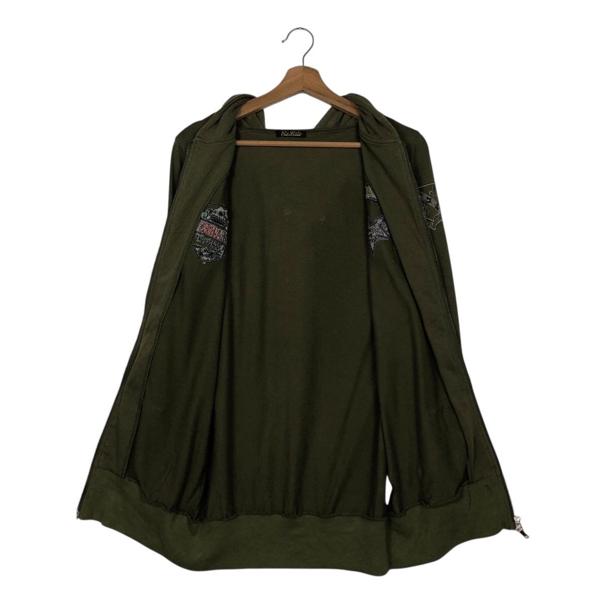 Japanese Brand Culture Wide Olive Punk Stud Hooded Sweatshirt Size US M / EU 48-50 / 2 - 15 Thumbnail