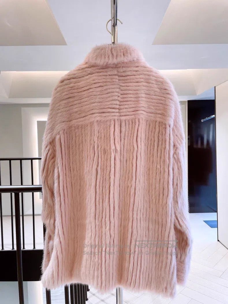 Fendi Fendi Pink Shirt-style Light Faux Mink Jacket Size XS / US 0-2 / IT 36-38 - 2 Thumbnail