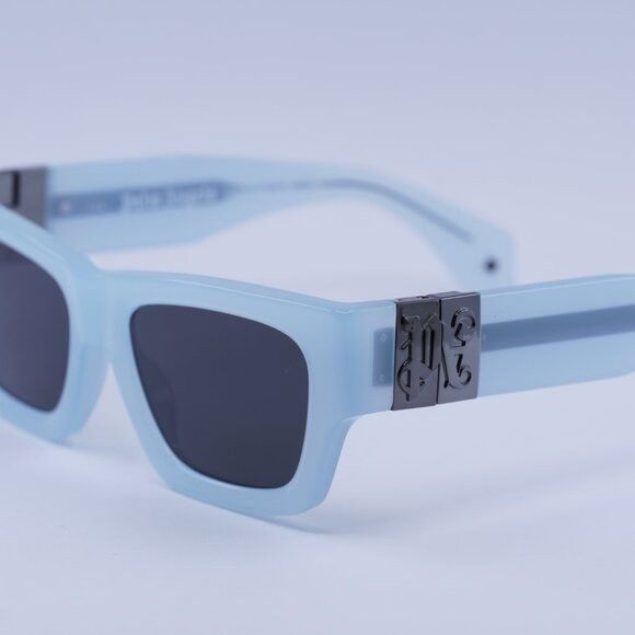 Palm Angels Palm Angels PERI10J MAGNOLIA 4007 Sunglasses Blue Rectangle Size ONE SIZE - 4 Thumbnail