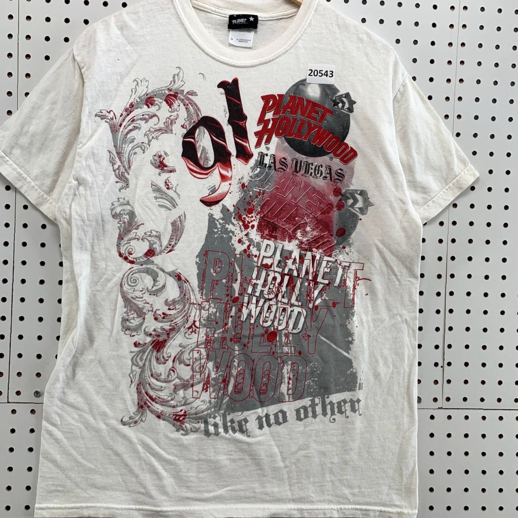 Planet Hollywood VINTAGE Planet Hollywood Graphic T-Shirt White Red Adult Medium Gothic Mens Size US M / EU 48-50 / 2 - 6 Thumbnail