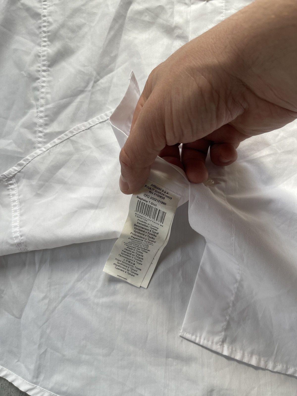 Armani × Vintage Shirt Armani Jeans Vintage White Button Ups Luxury Size US L / EU 52-54 / 3 - 6 Thumbnail
